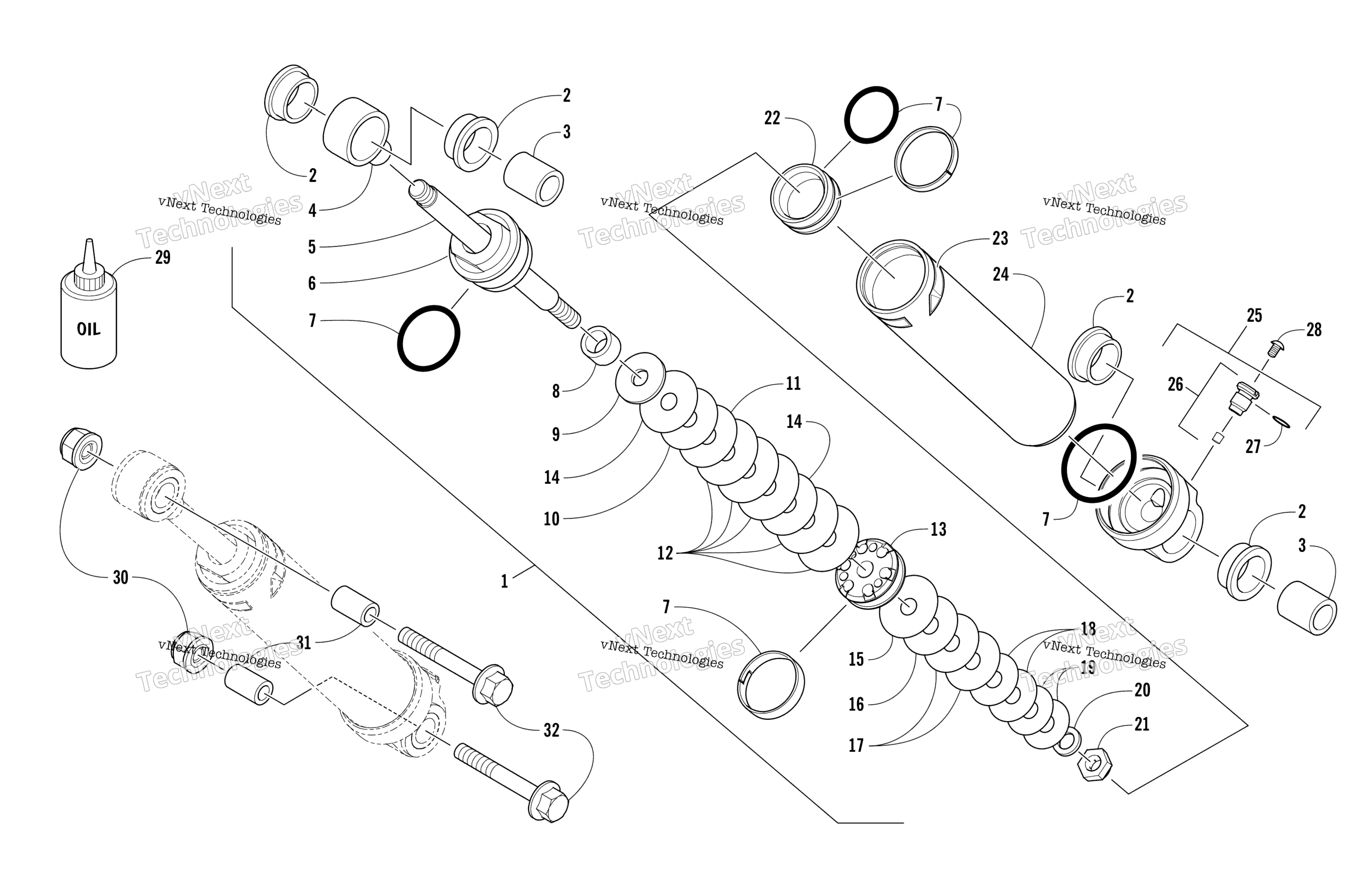 Задняя часть Suspension Rear Arm Shock Absorber
