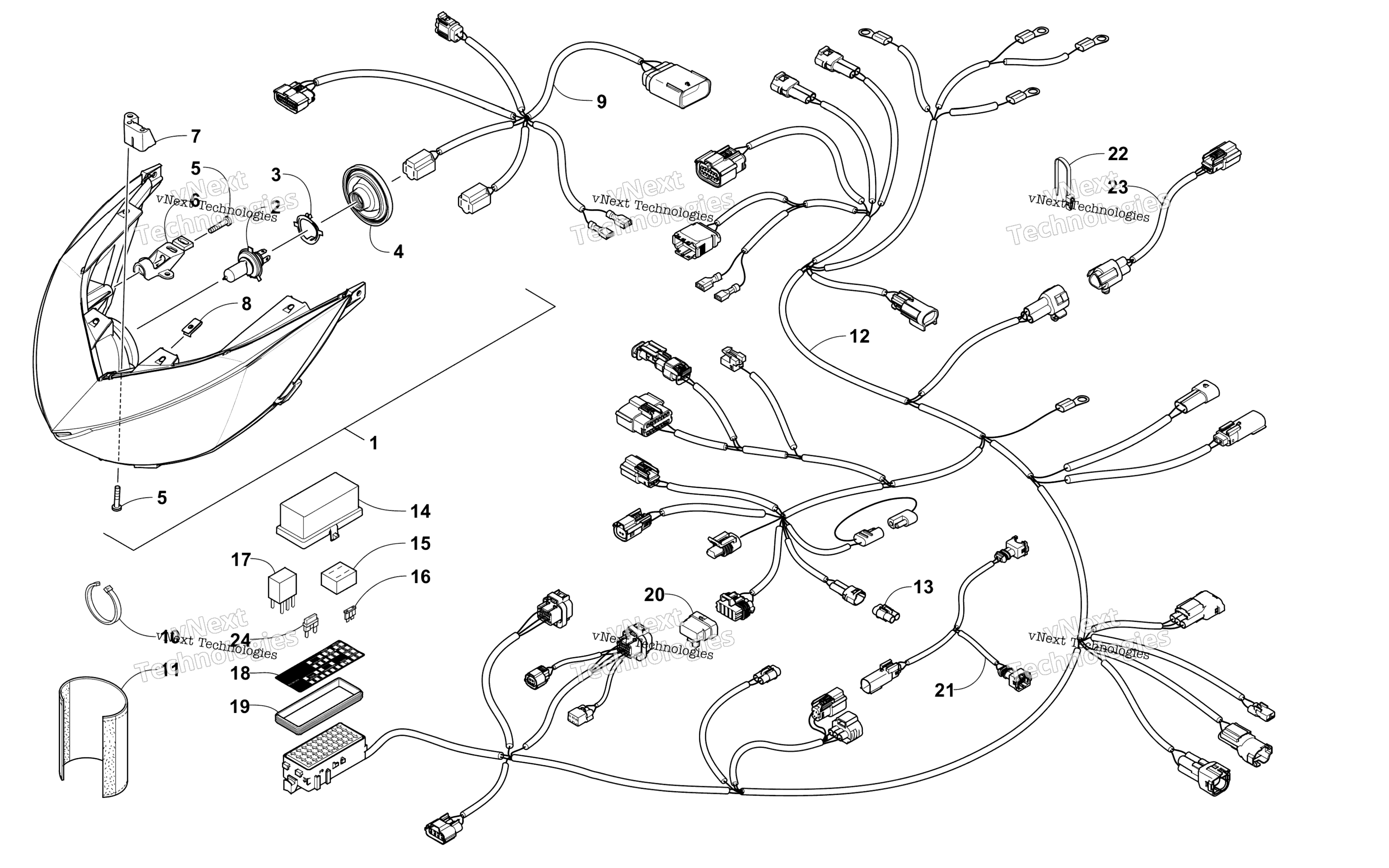 Фара And Wiring Assemblies