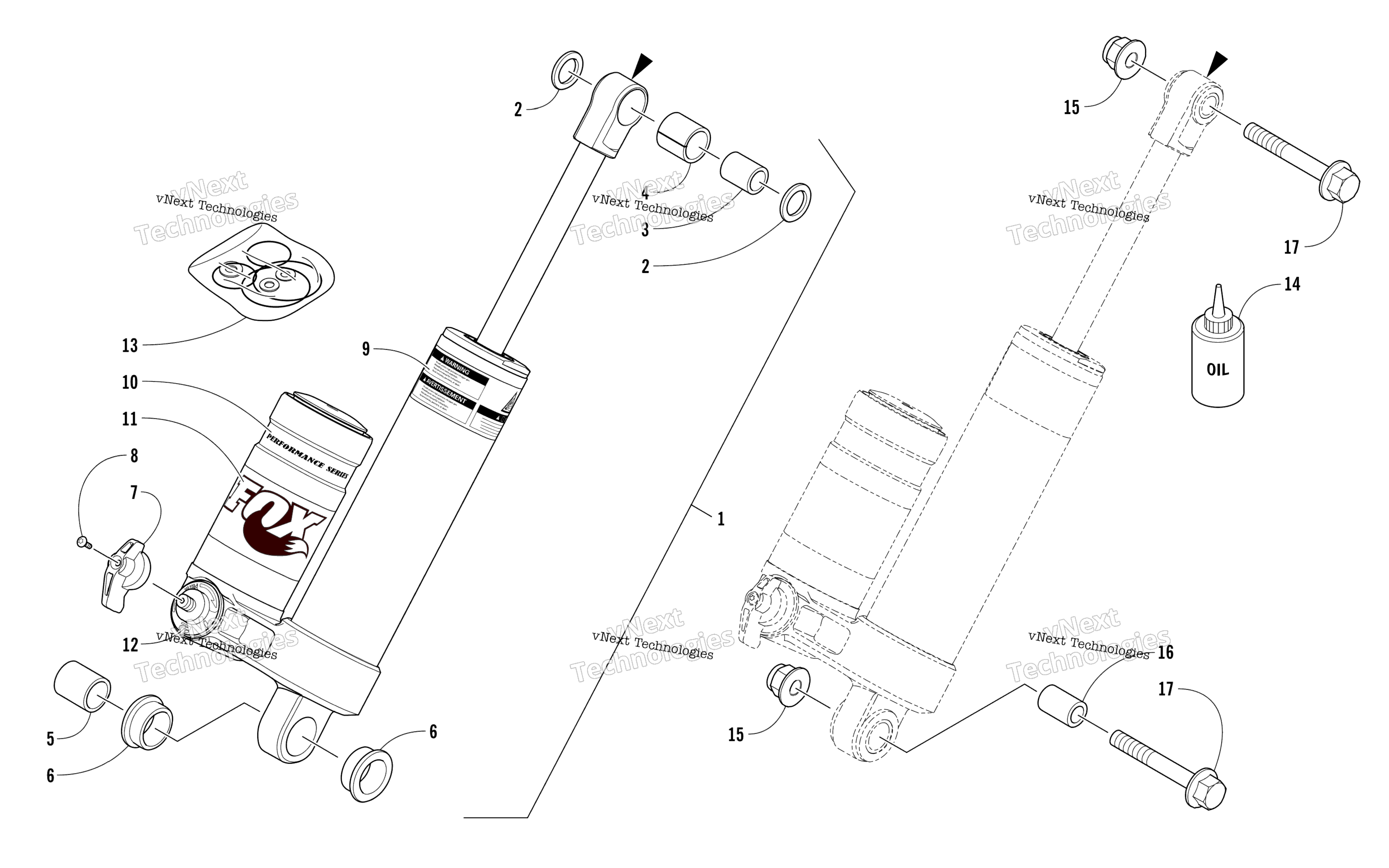 Задняя часть Suspension Rear Arm Shock Absorber