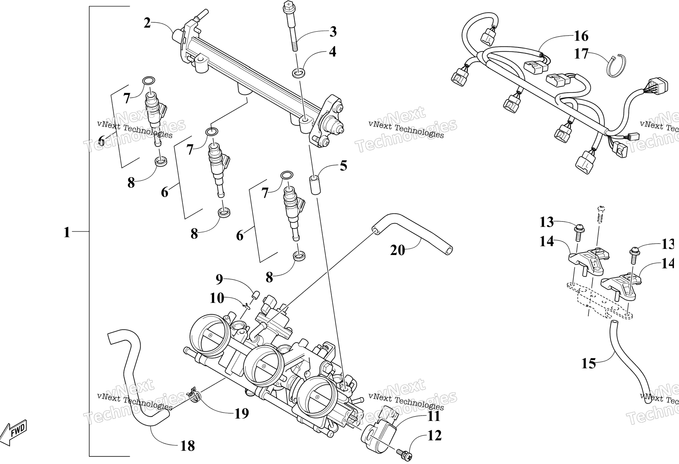 Дроссель Body Assembly