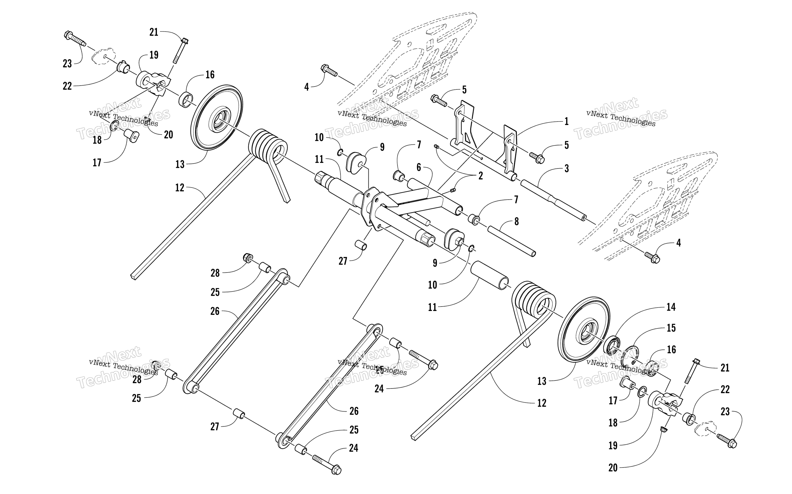 Задняя часть Suspension Rear Arm Assembly