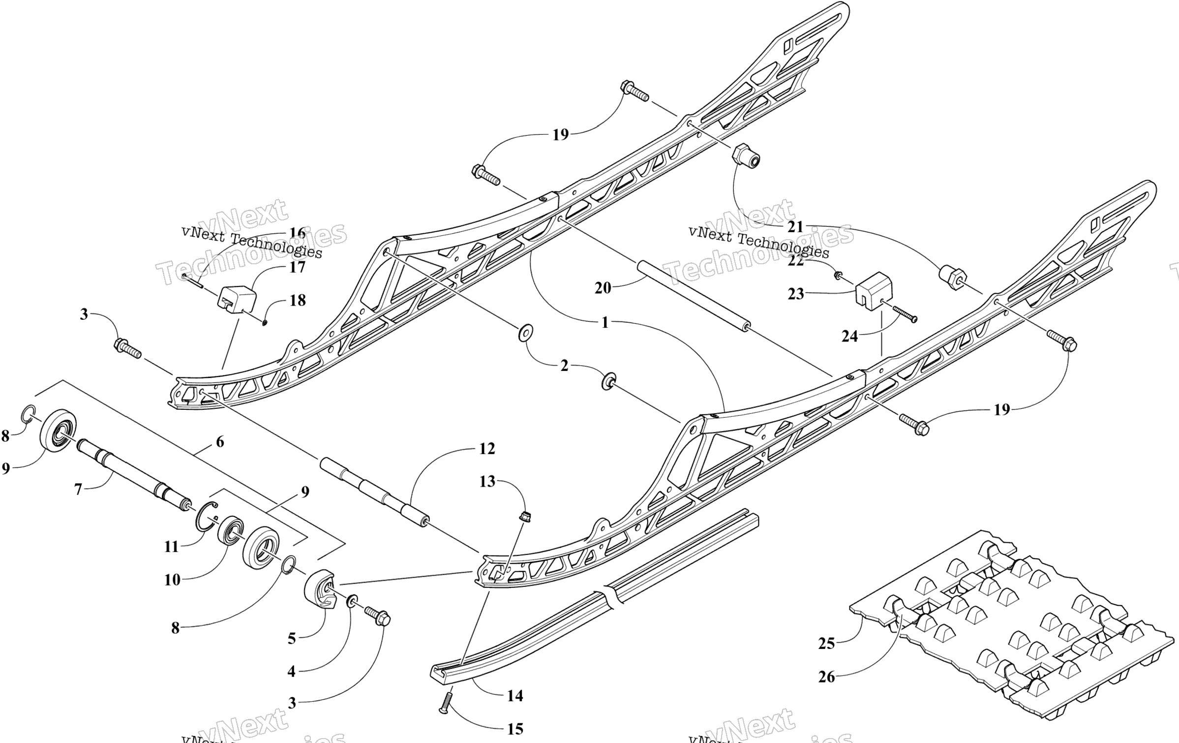 Slide Rail и Track узел