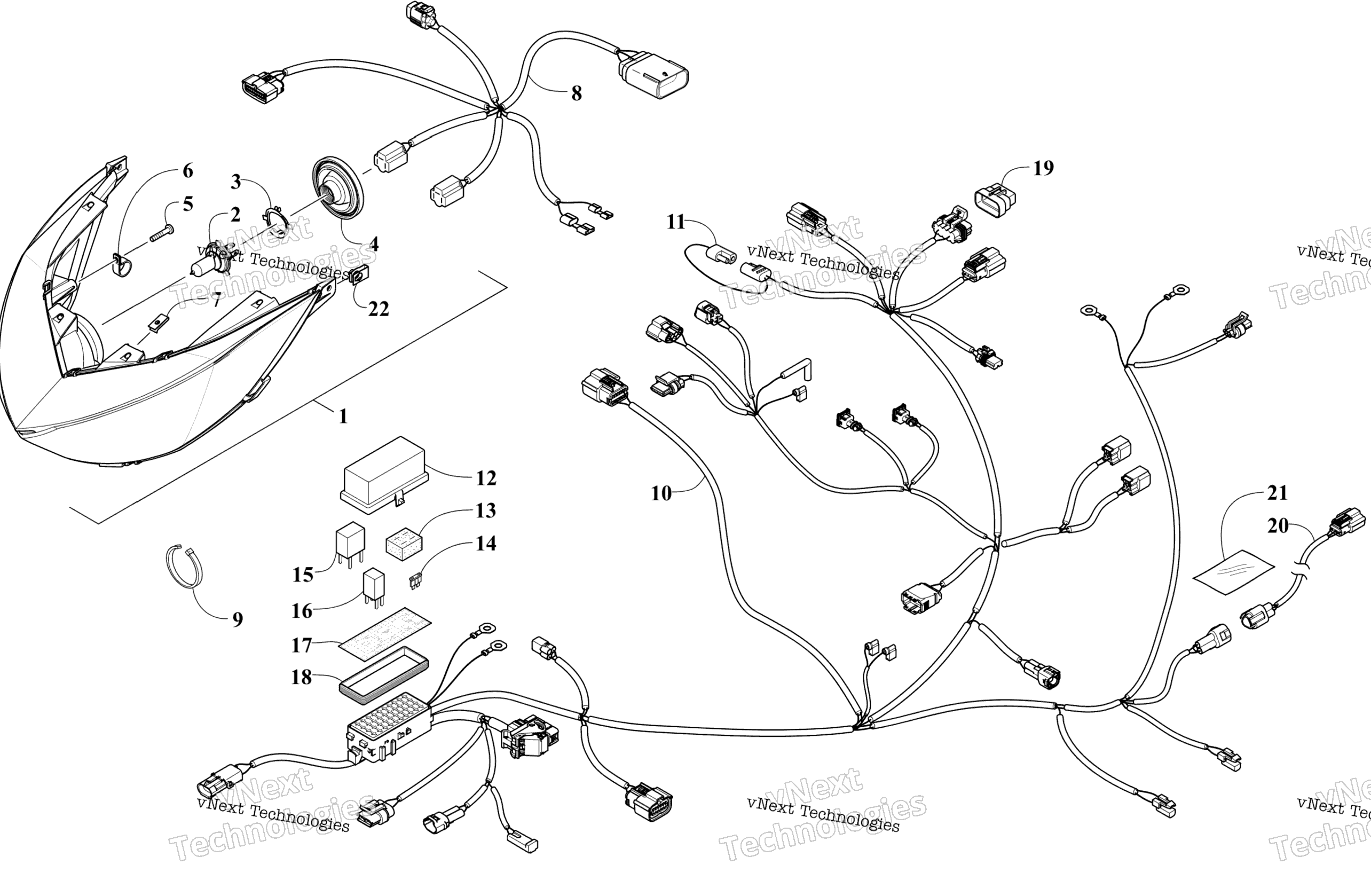 Фара And Wiring Assemblies