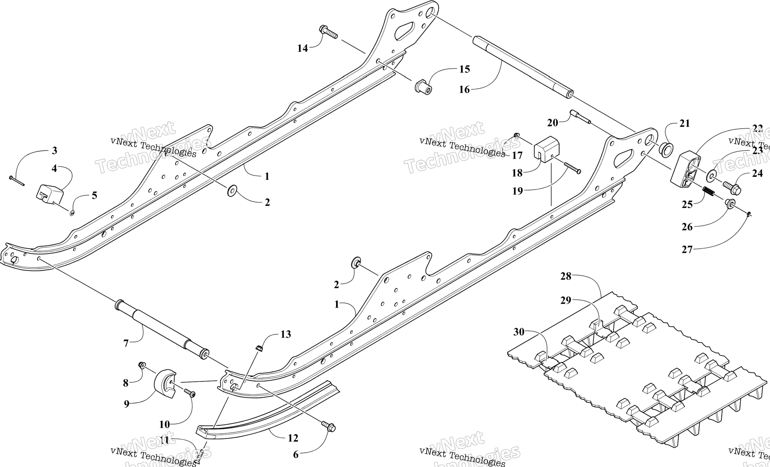 Slide Rail и Track узел