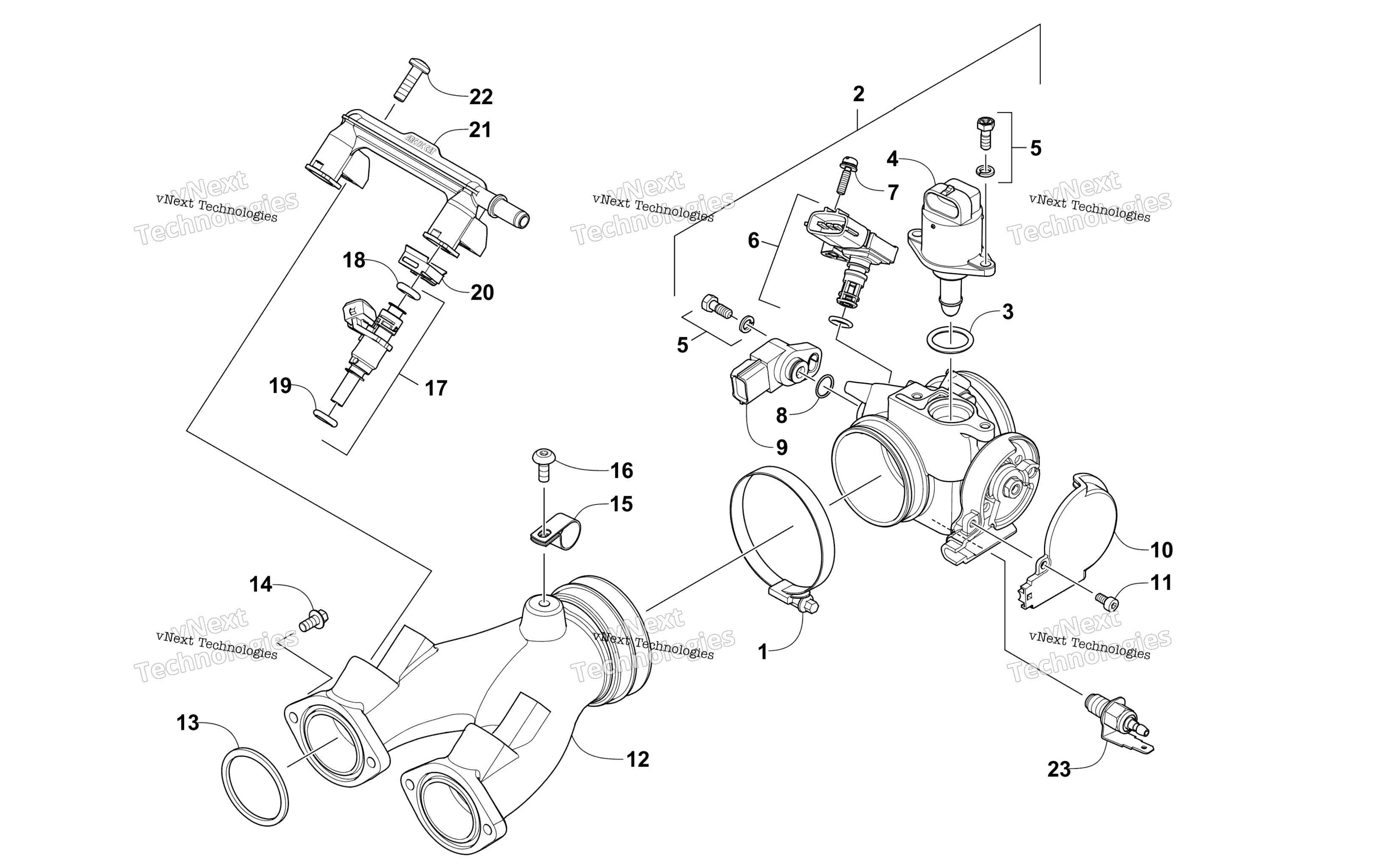 Дроссель Body Assembly