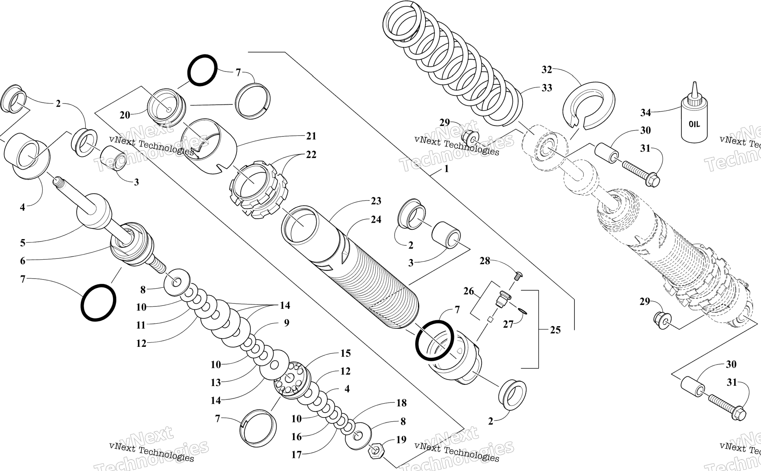 Задняя часть Suspension Rear Arm Shock Absorber