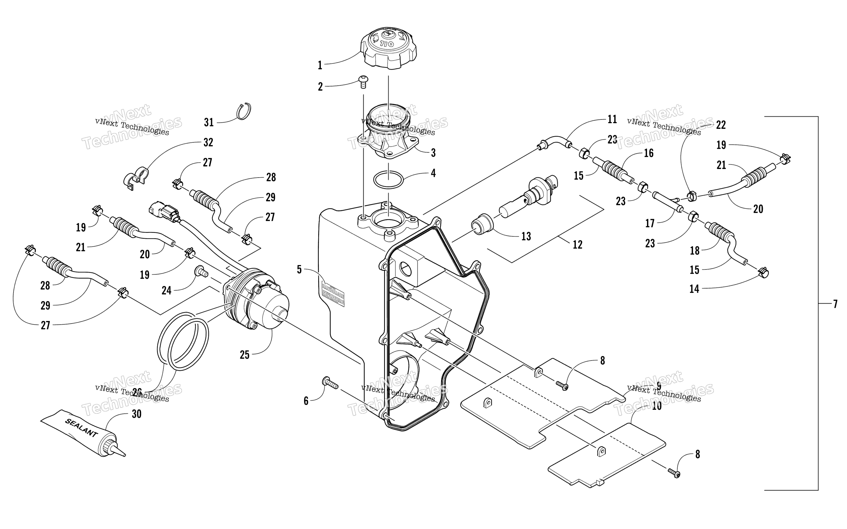 масляный Tank Assembly