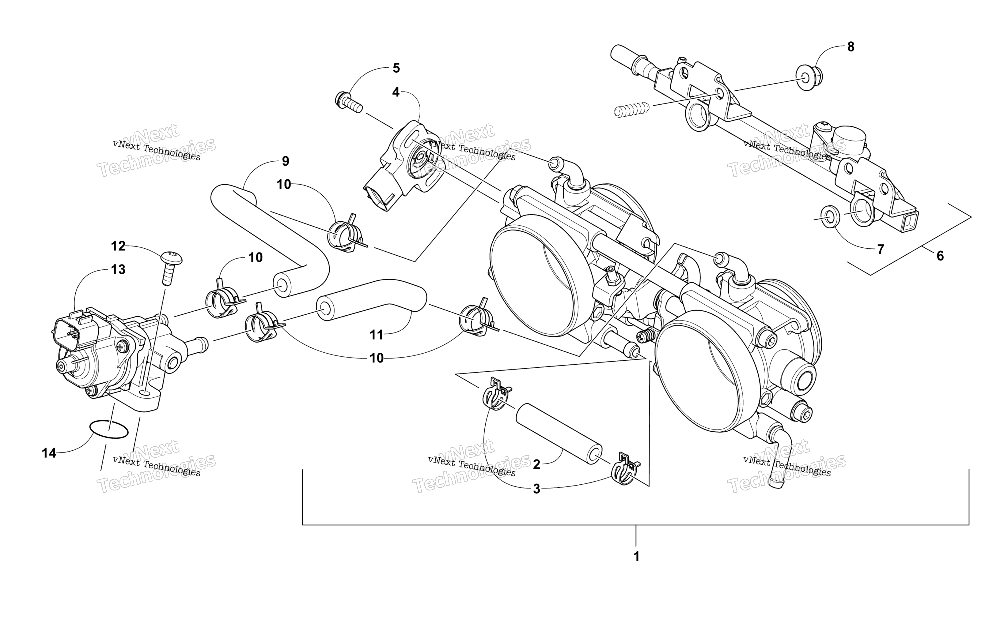 Дроссель Body Assembly
