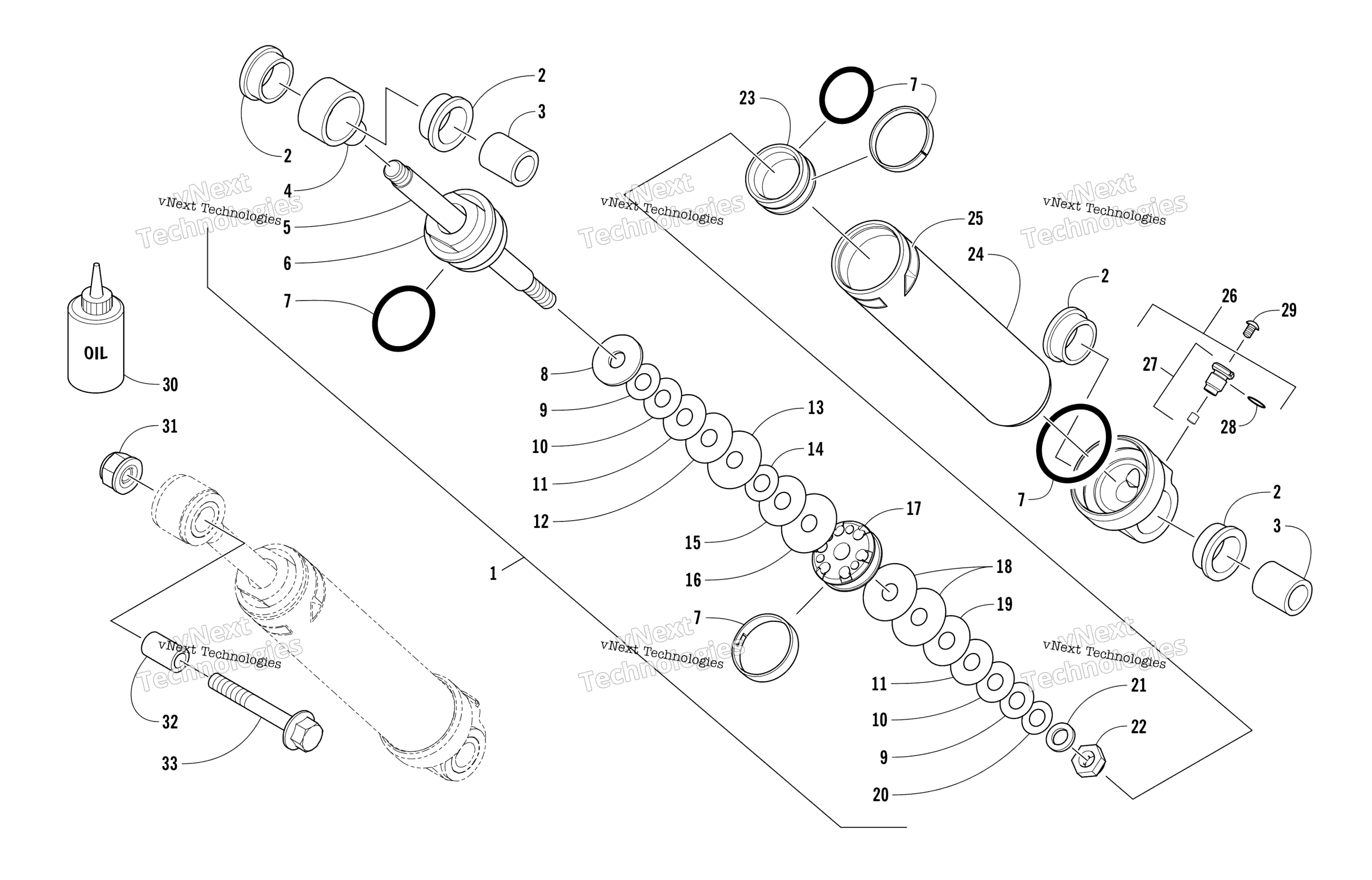 Задняя часть Suspension Rear Arm Shock Absorber