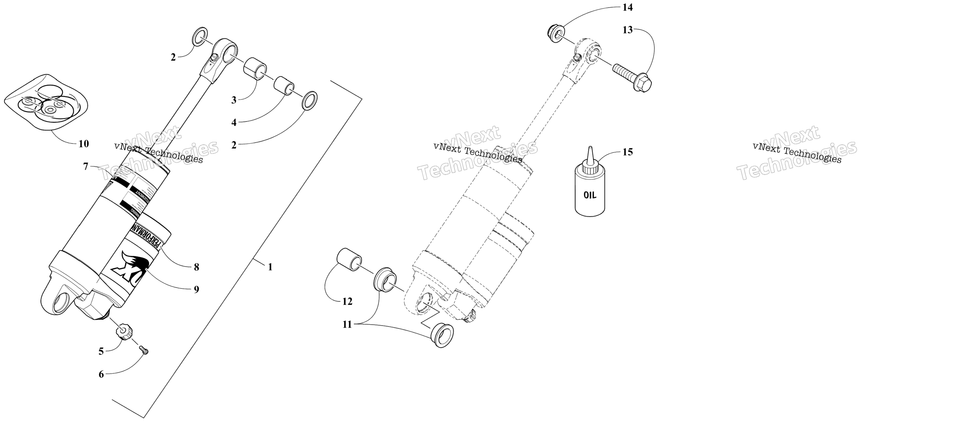 Задняя часть Suspension Rear Arm Shock Absorber
