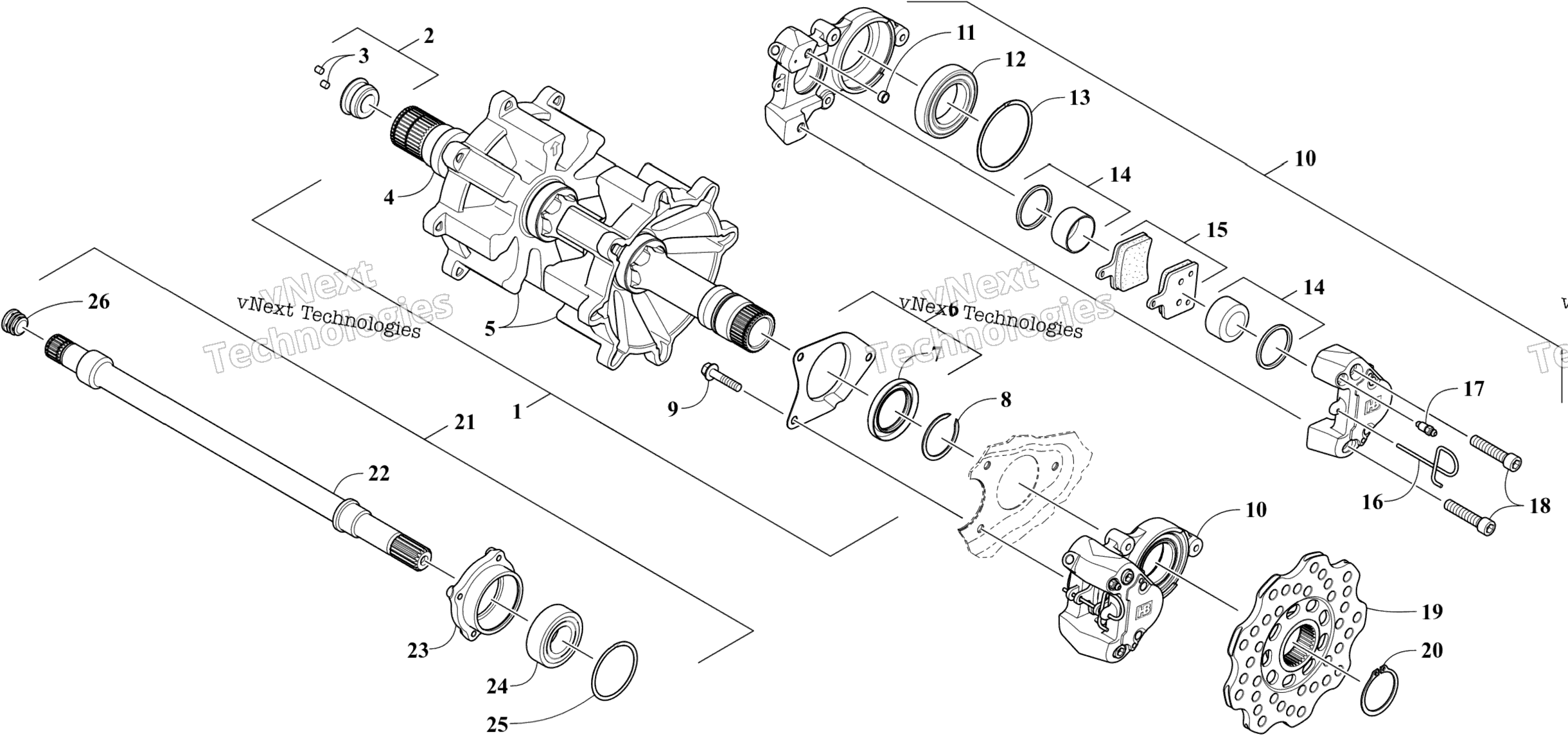 Привод Train Shafts And Brake Assemblies