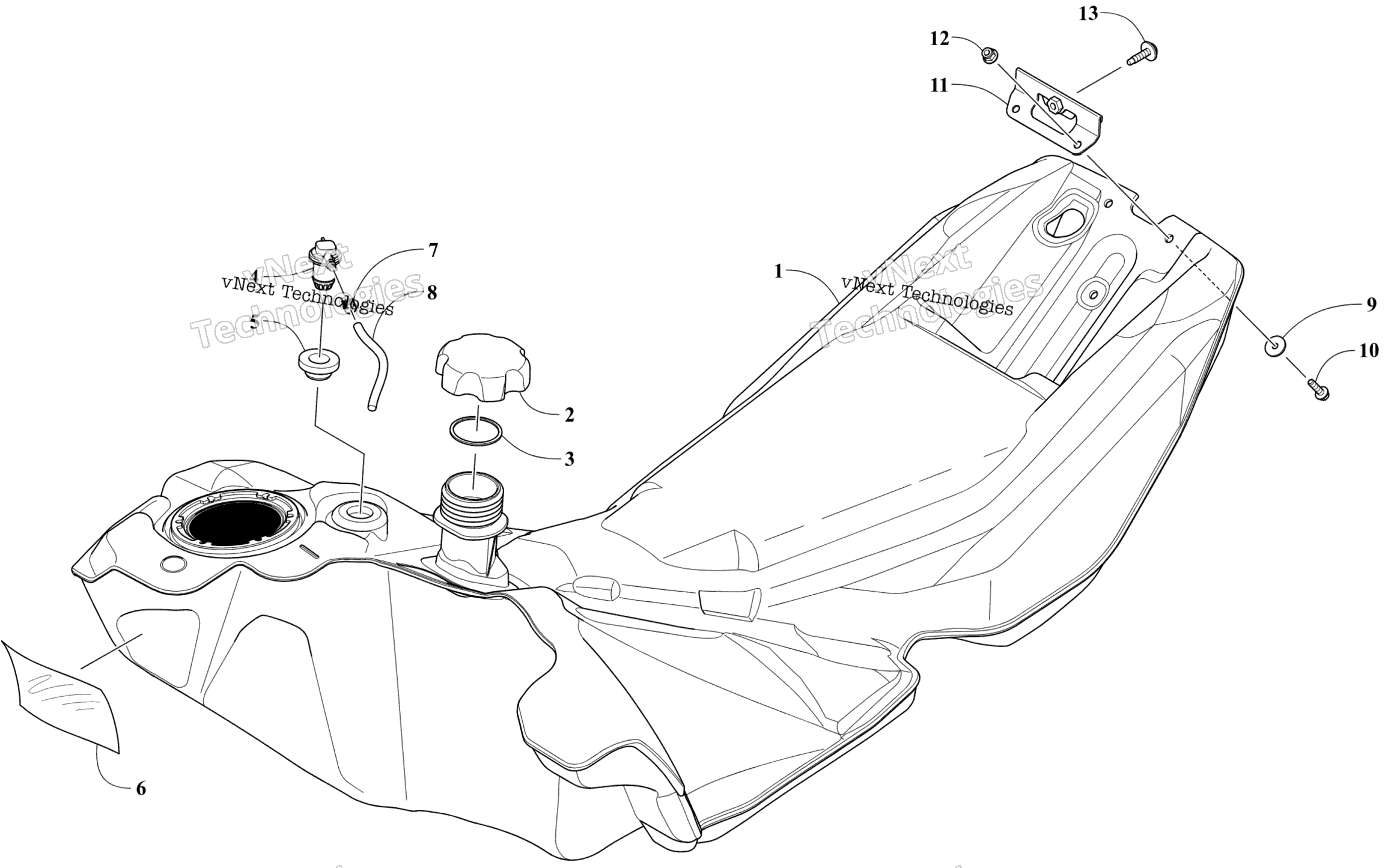 Узел топливного бака