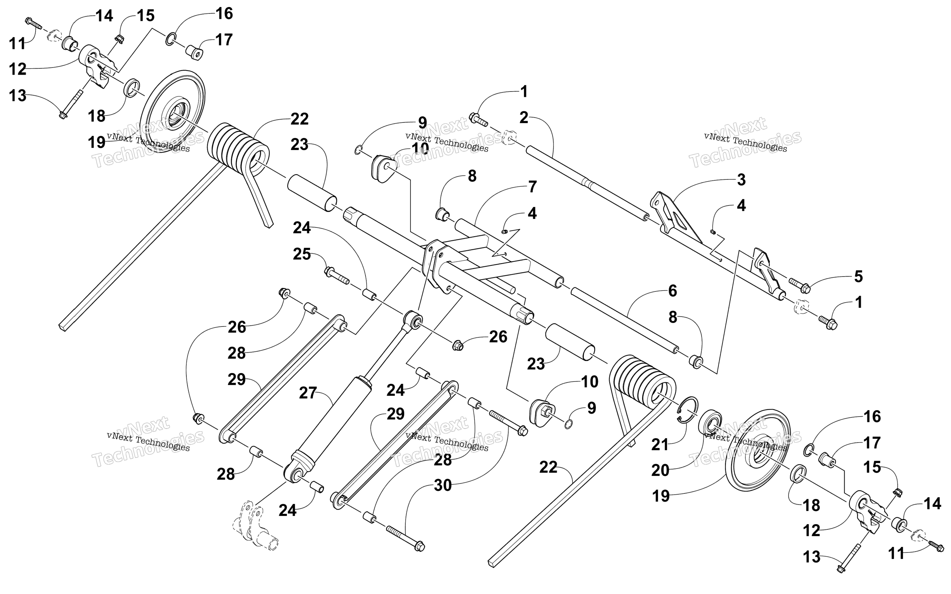 Задняя часть Suspension Rear Arm Assembly