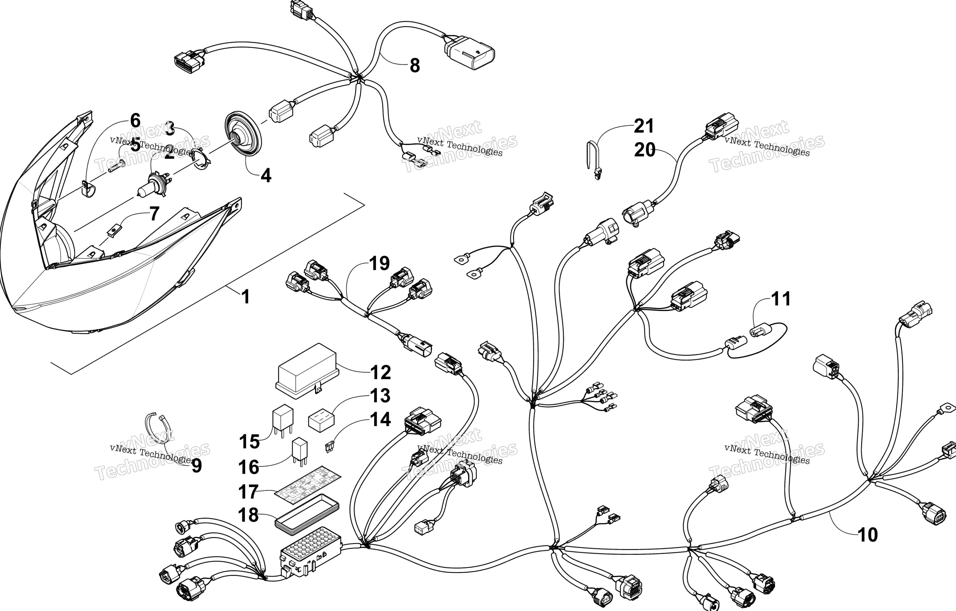 Фара And Wiring Assemblies