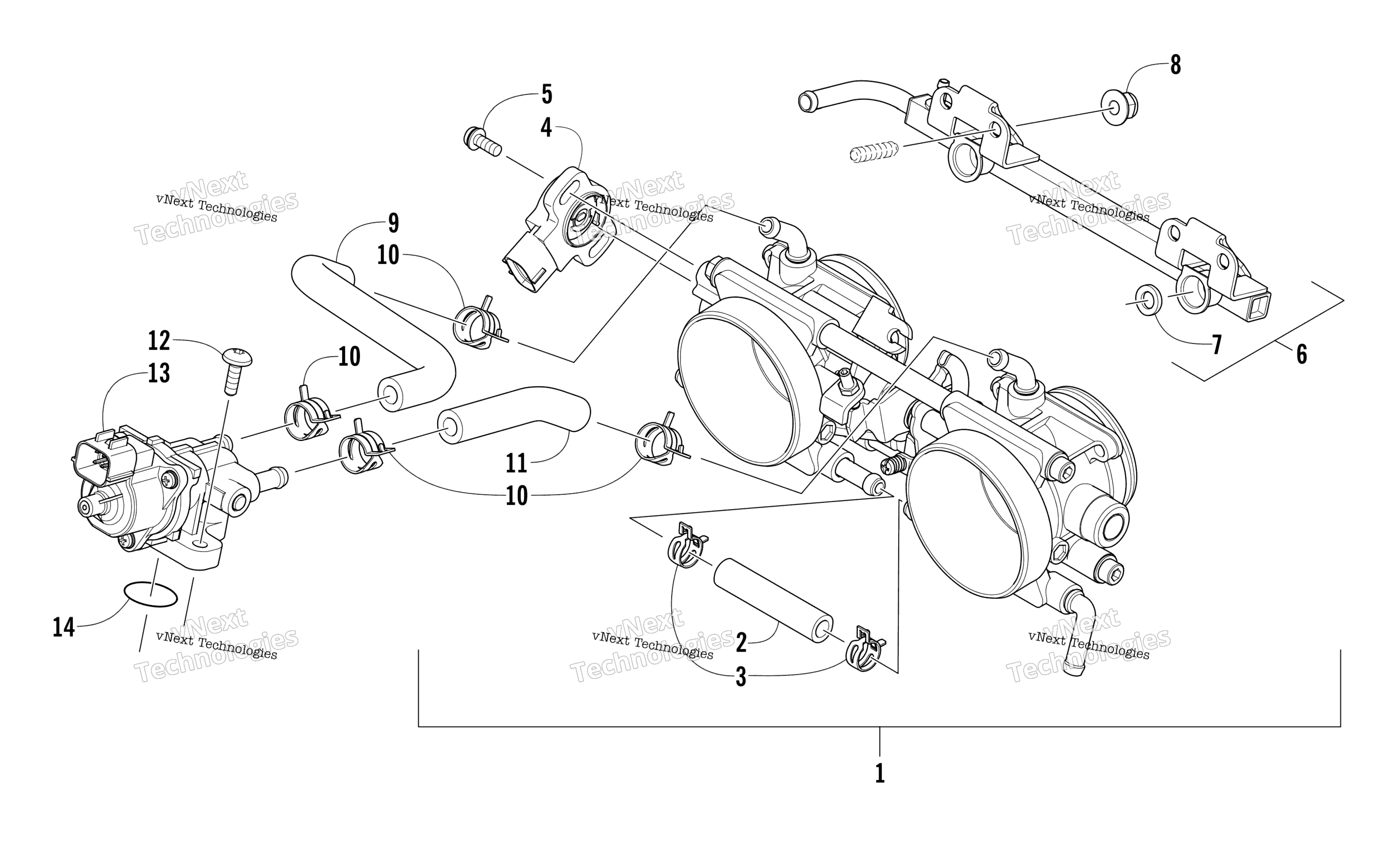 Дроссель Body Assembly