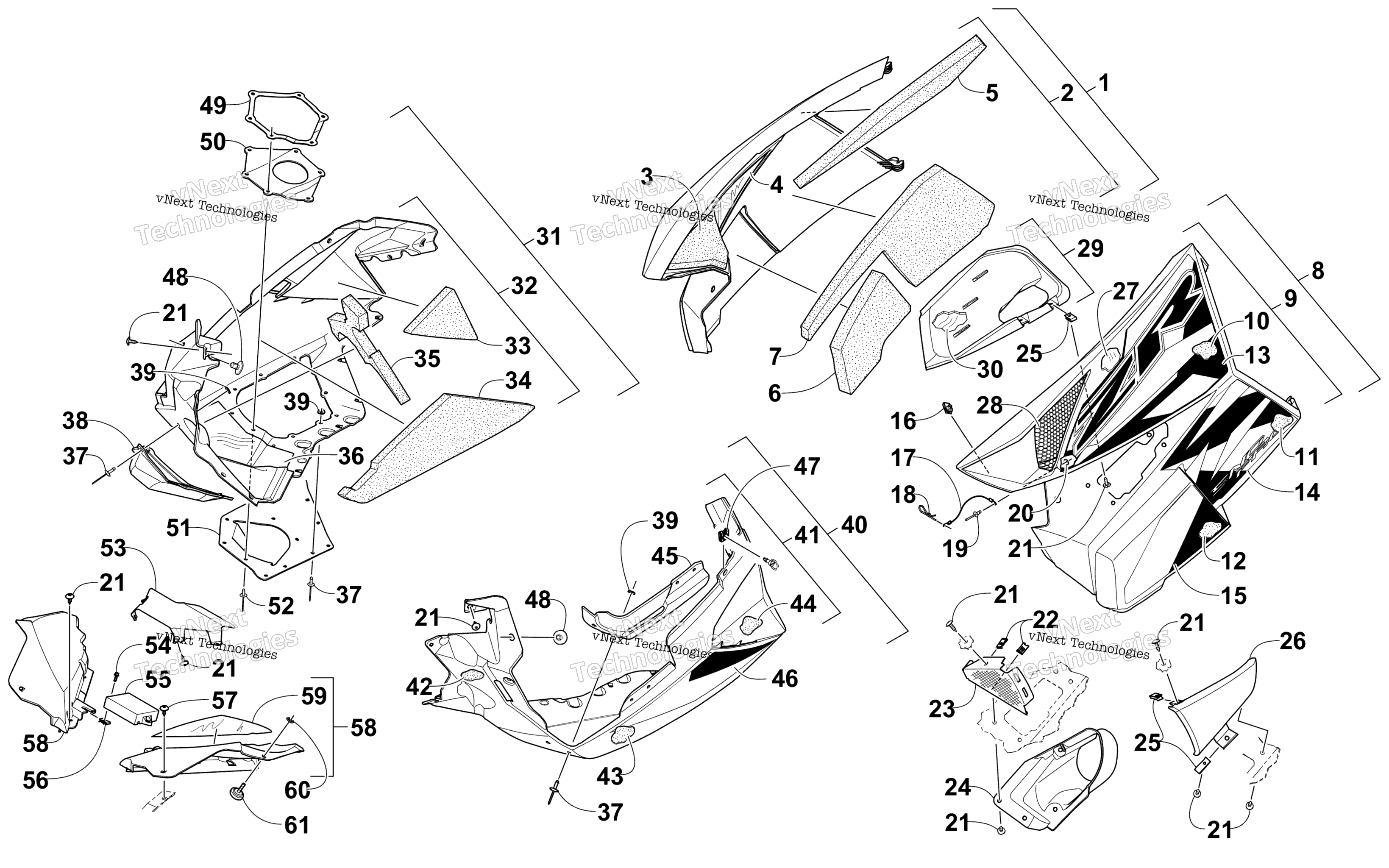 Skid Plate и Side панель узел