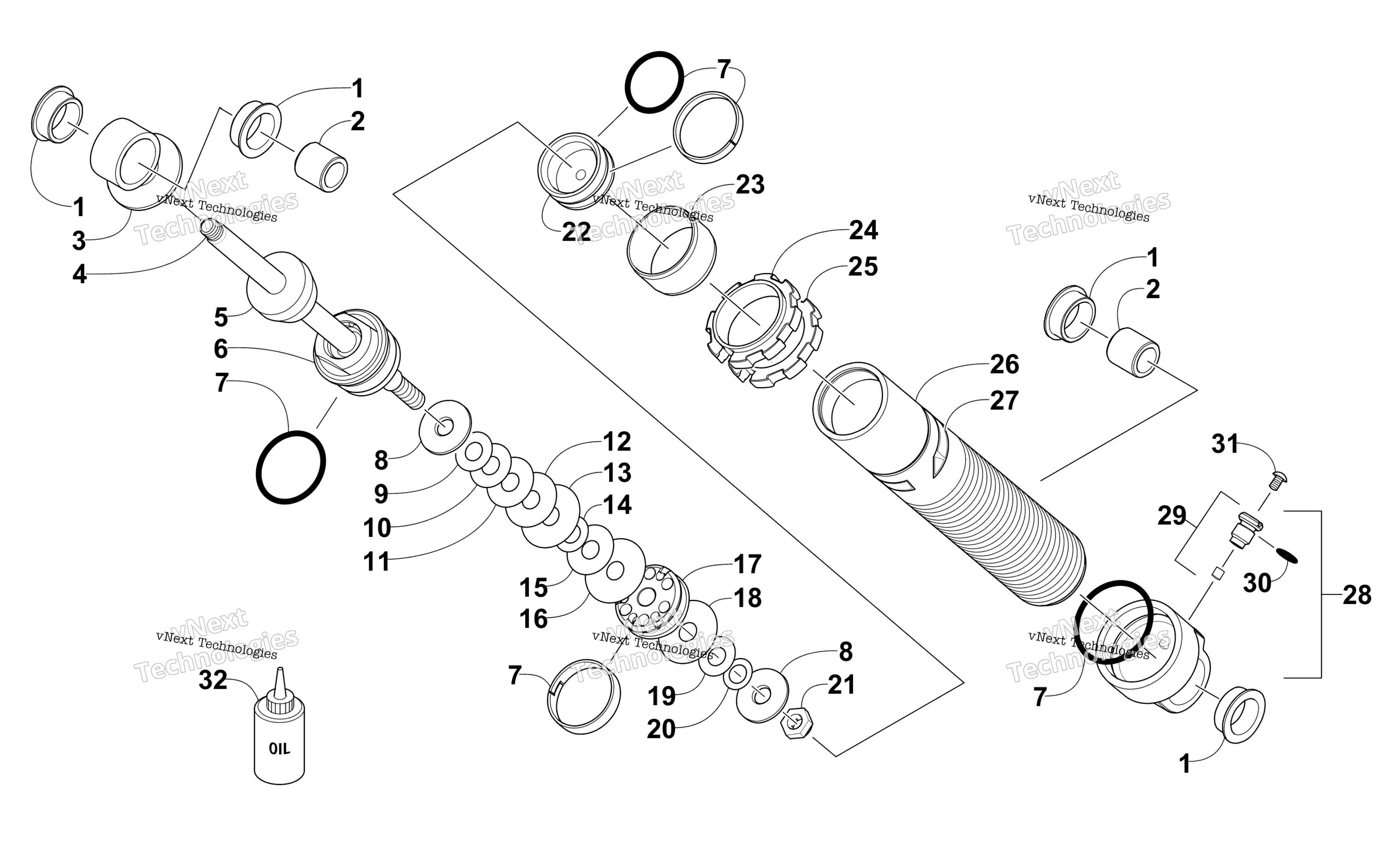 Передняя часть Suspension Shock Absorber