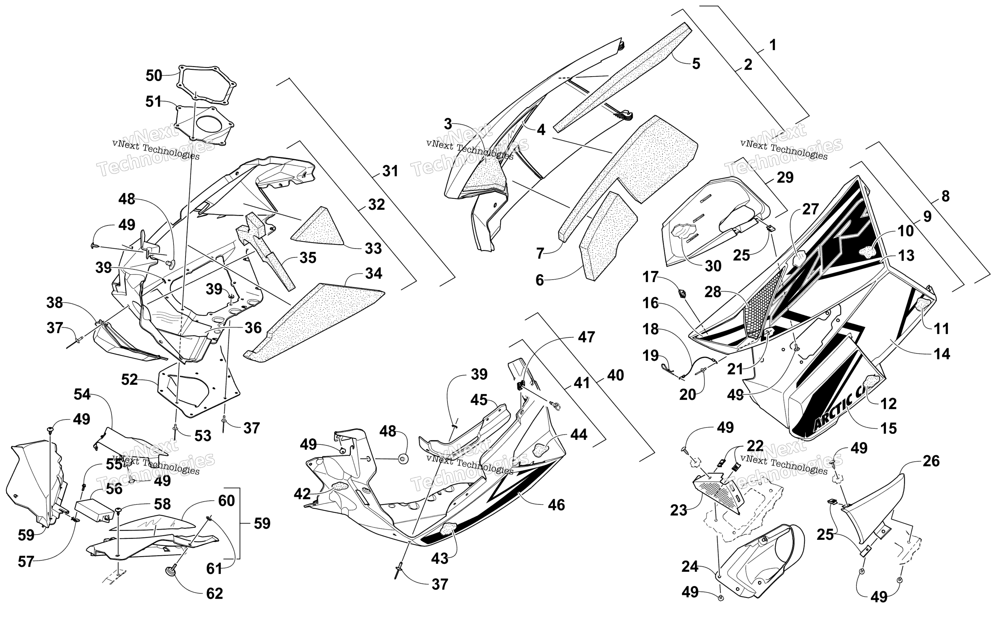 Skid Plate и Side панель узел