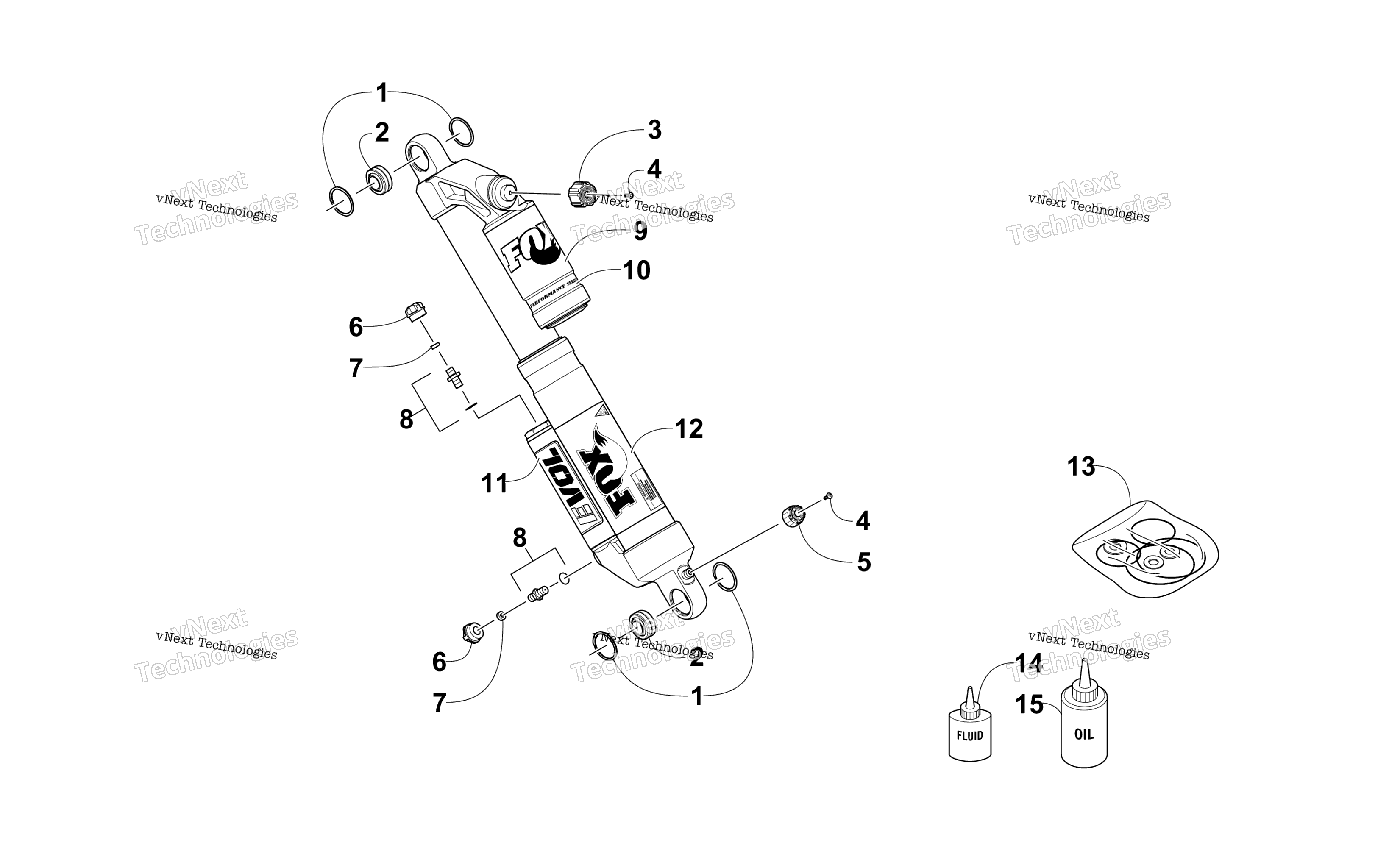 Передняя часть Suspension Shock Absorber
