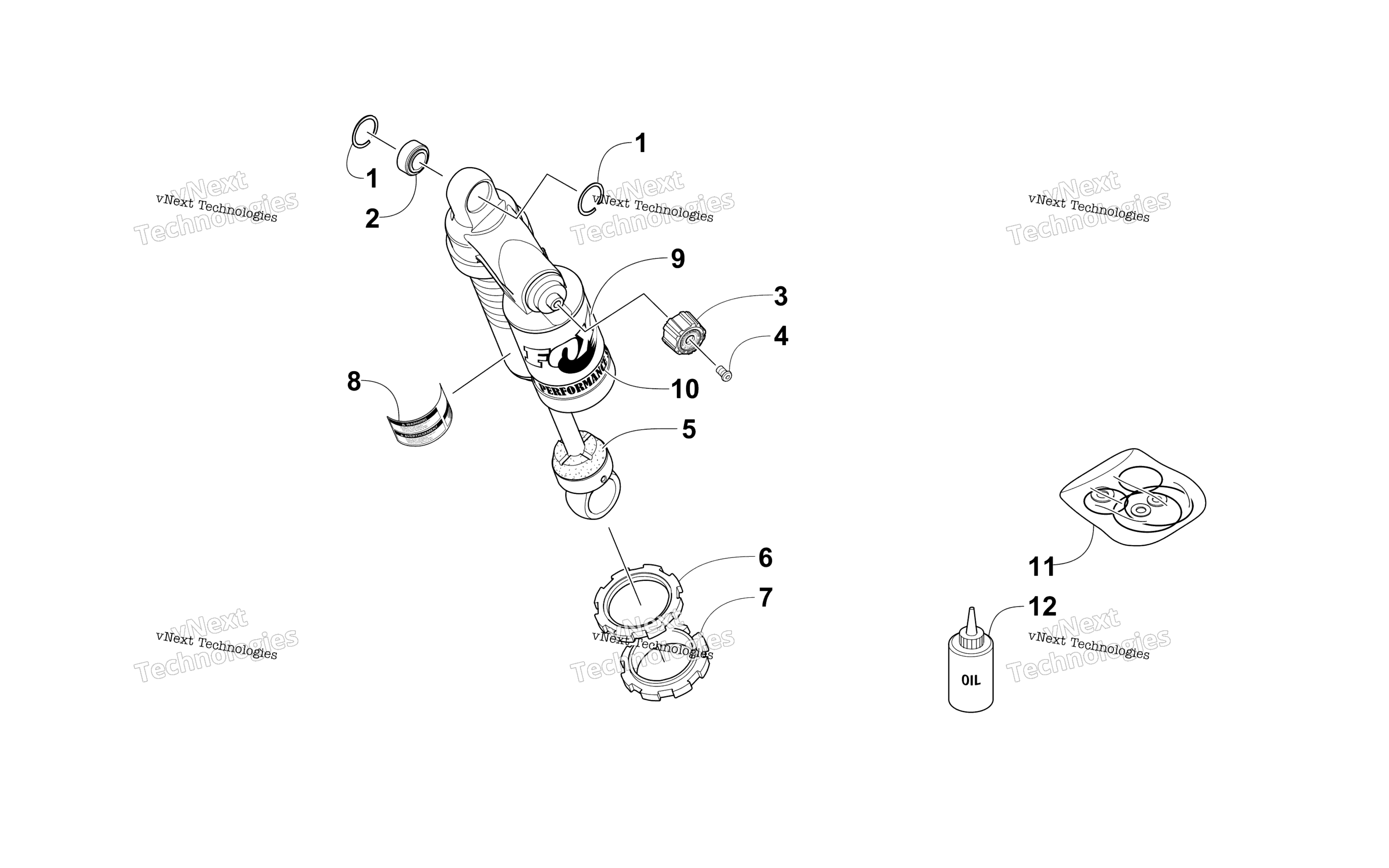 Задняя часть Suspension Front Arm Shock Absorber