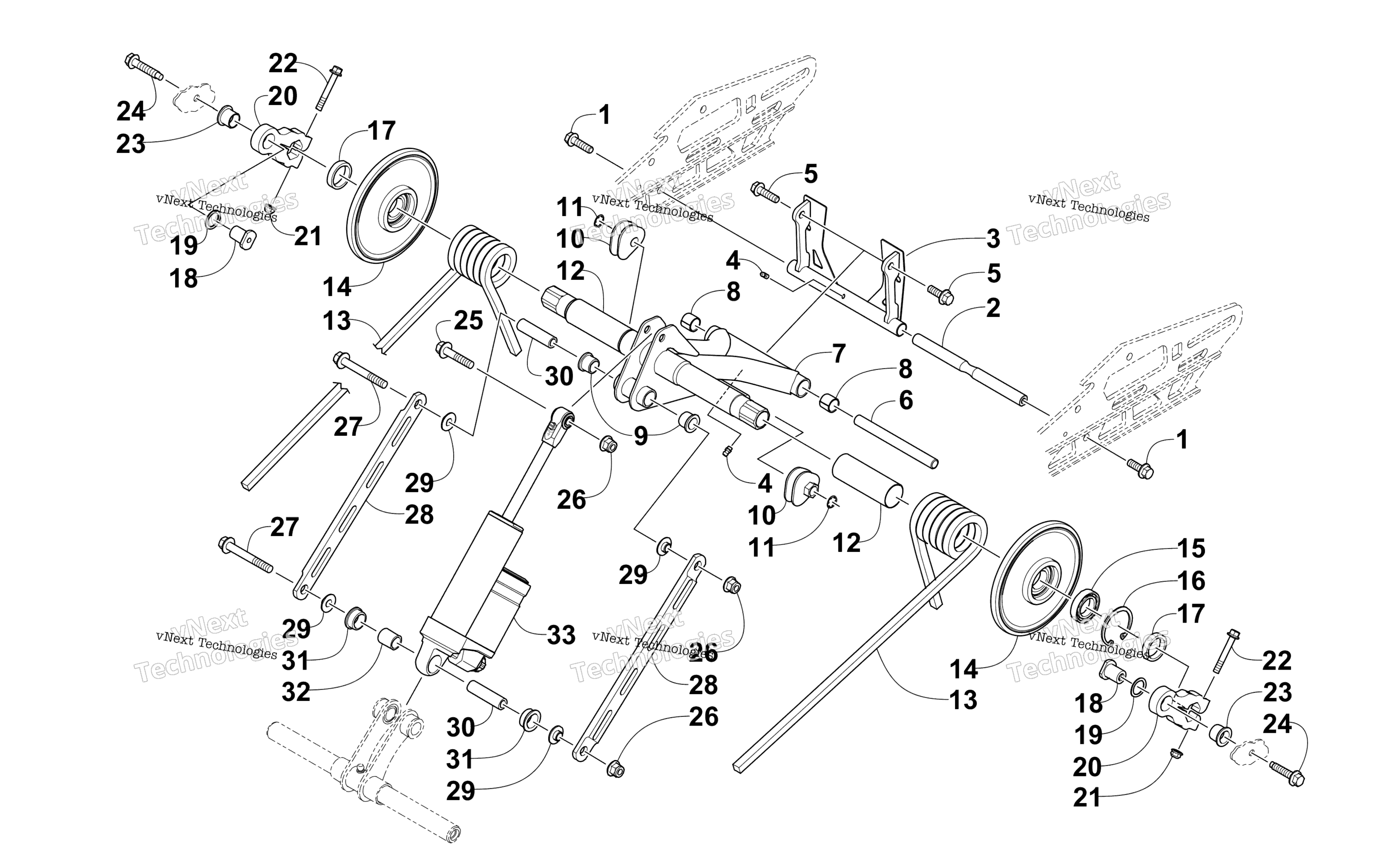 Задняя часть Suspension Rear Arm Assembly