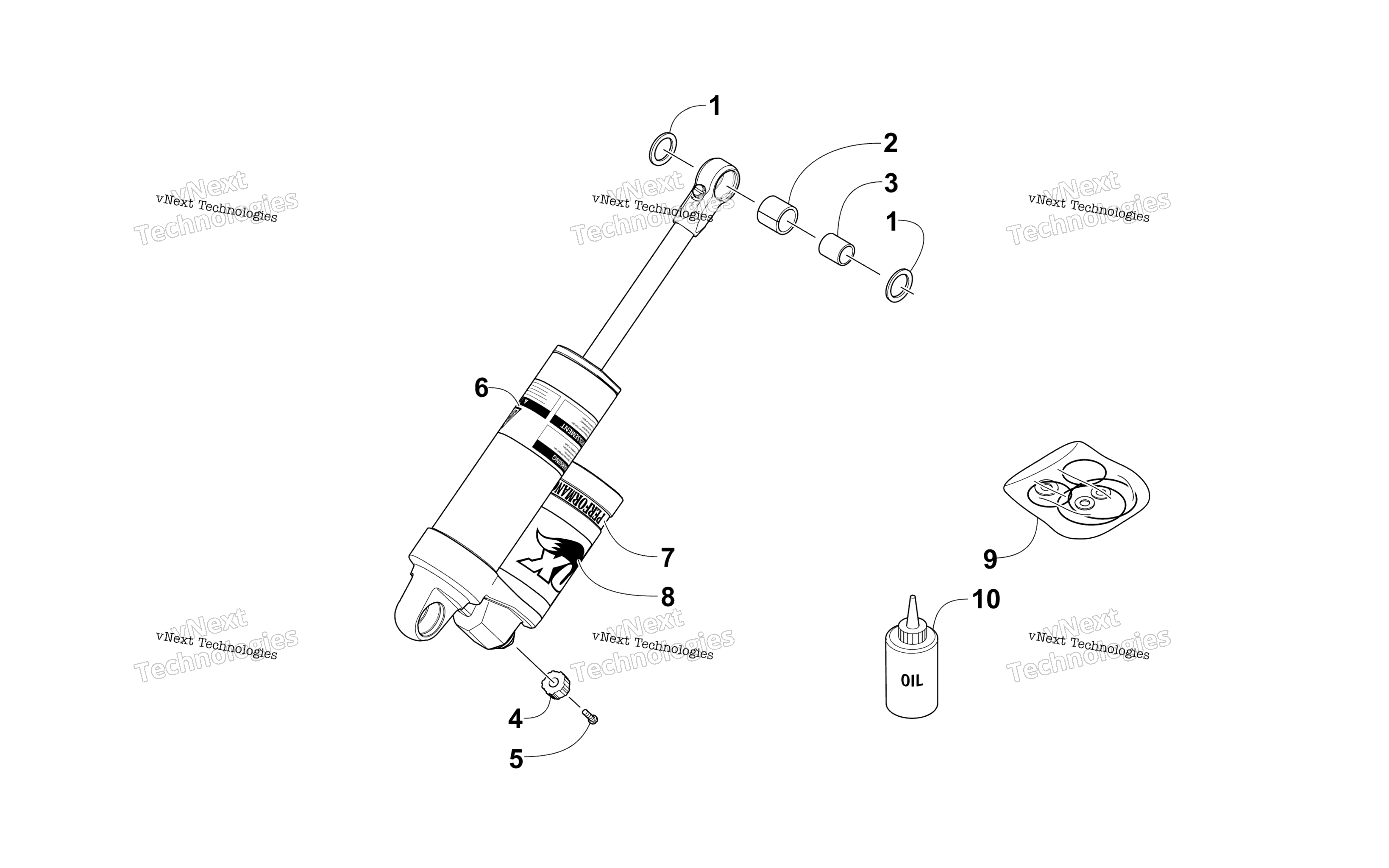 Задняя часть Suspension Rear Arm Shock Absorber