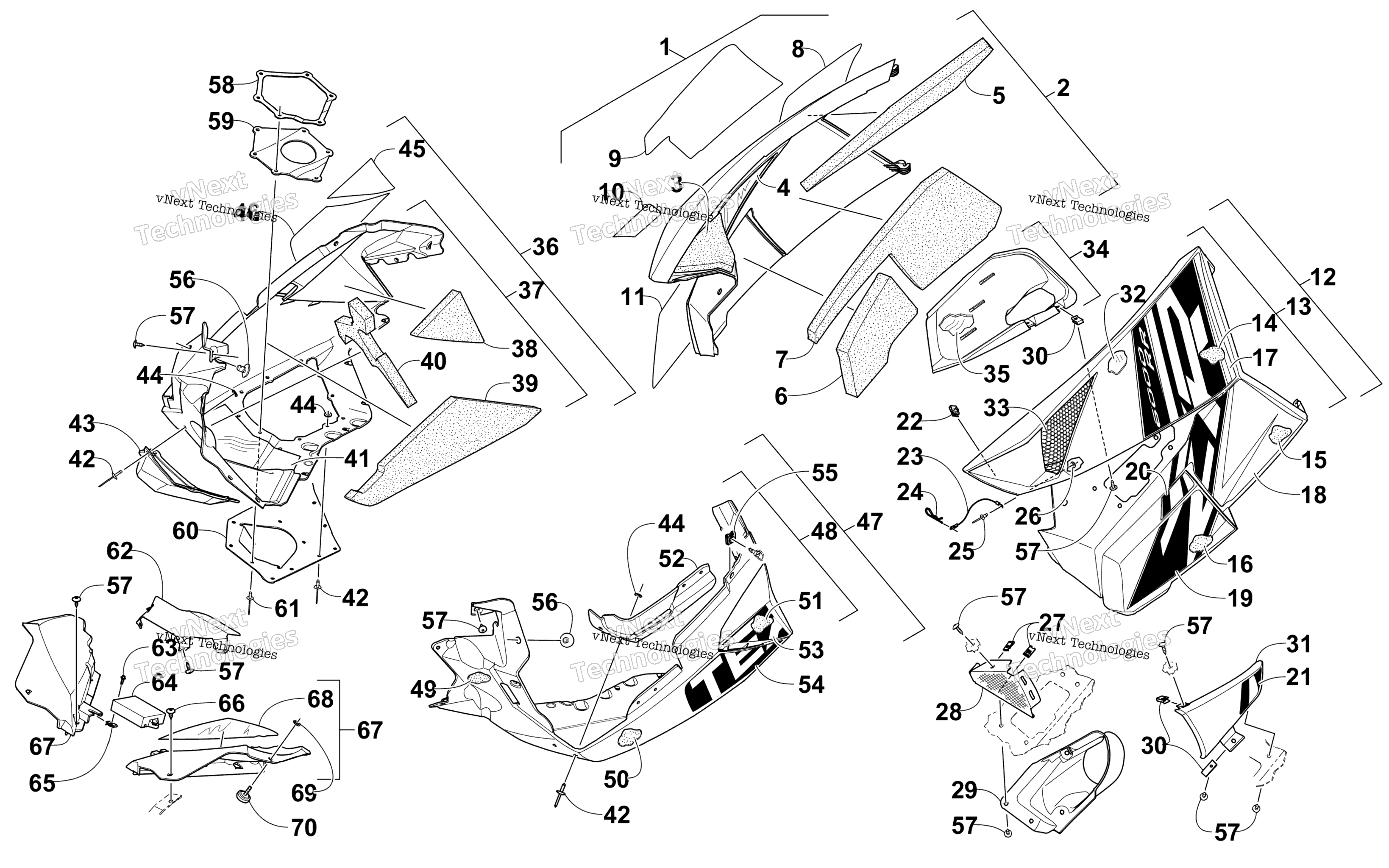 Skid Plate и Side панель узел