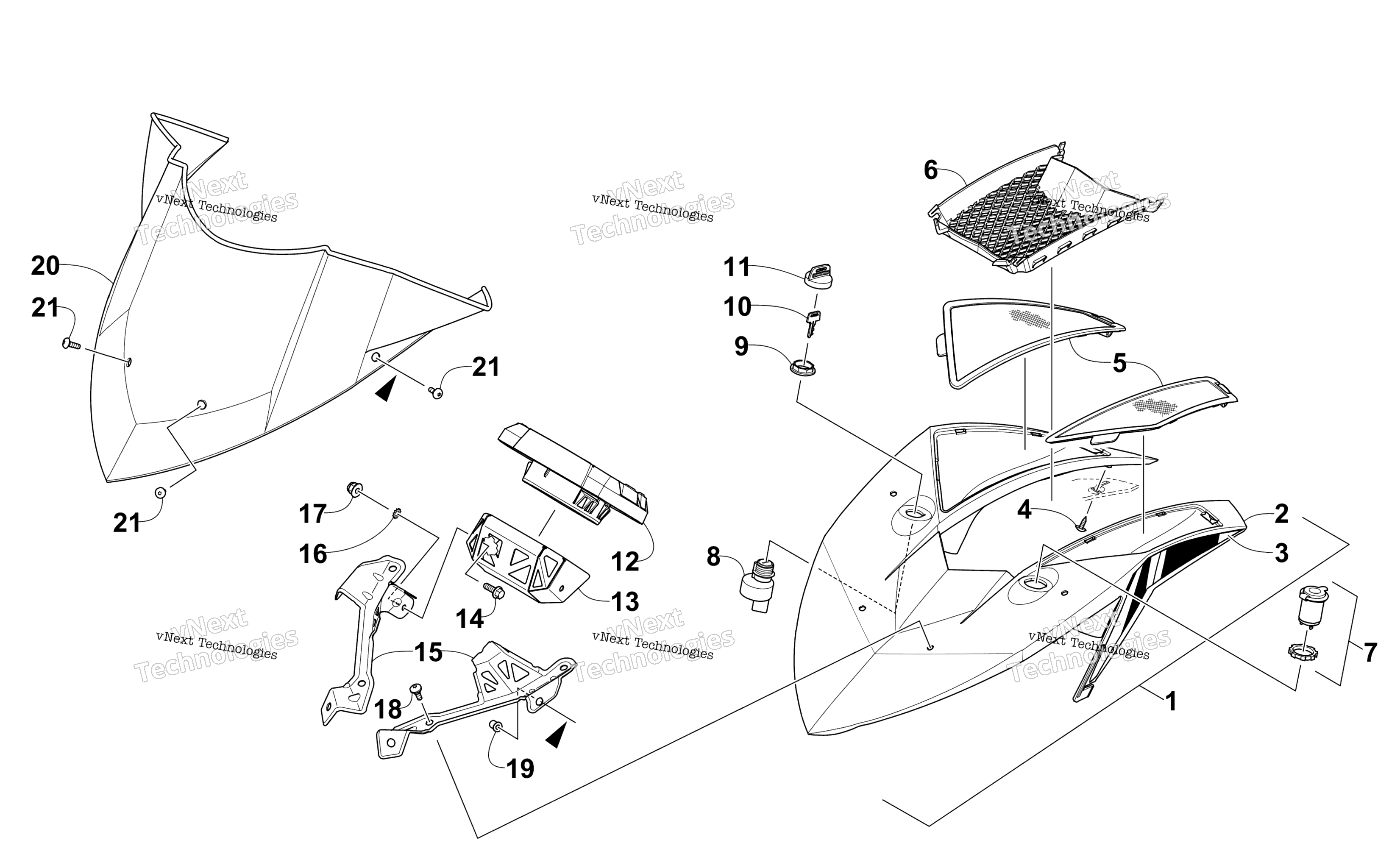 Ветровое стекло And Instruments Assemblies