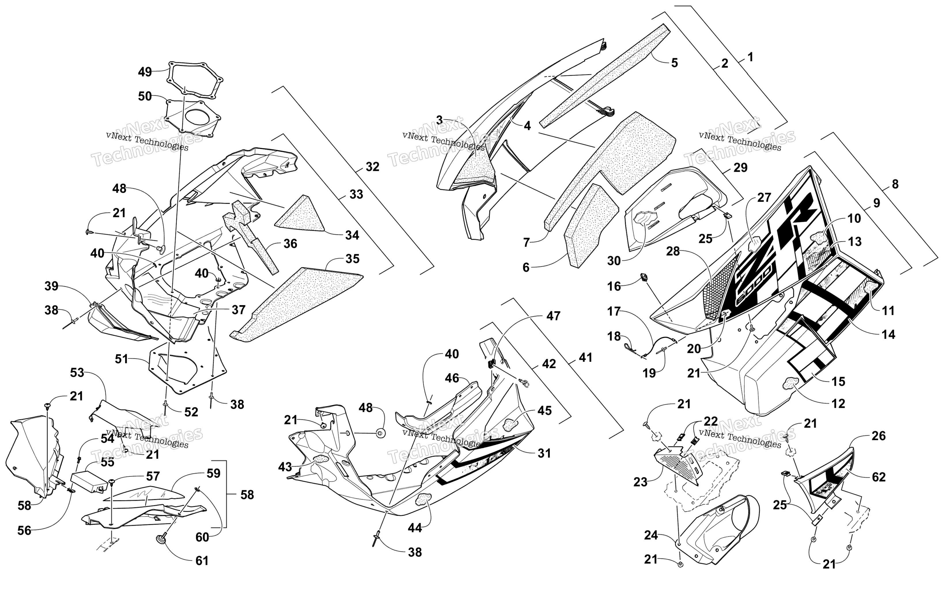 Skid Plate и Side панель узел