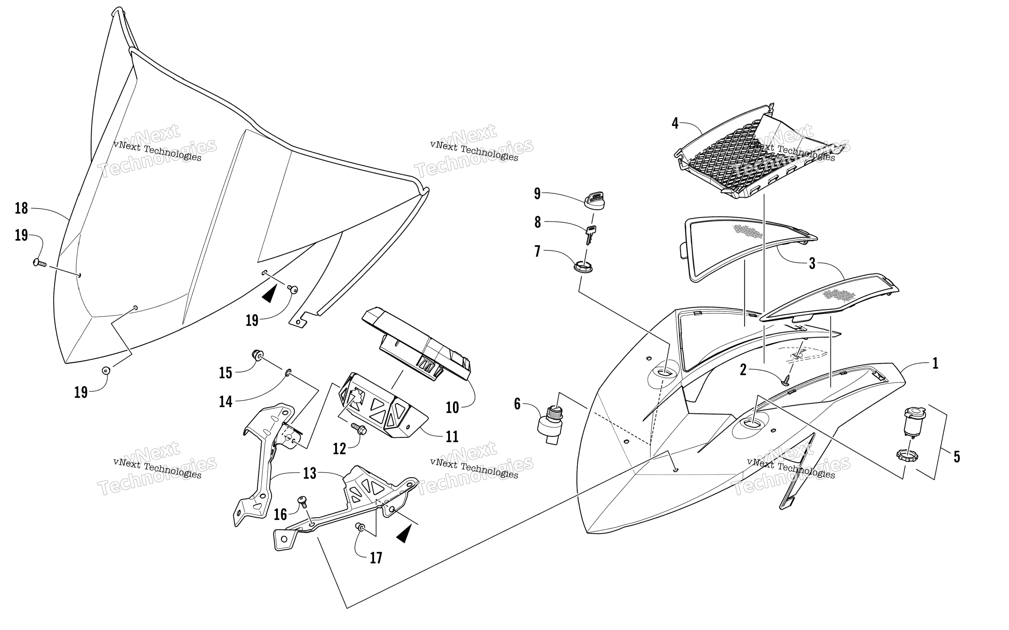 Ветровое стекло And Instruments Assemblies