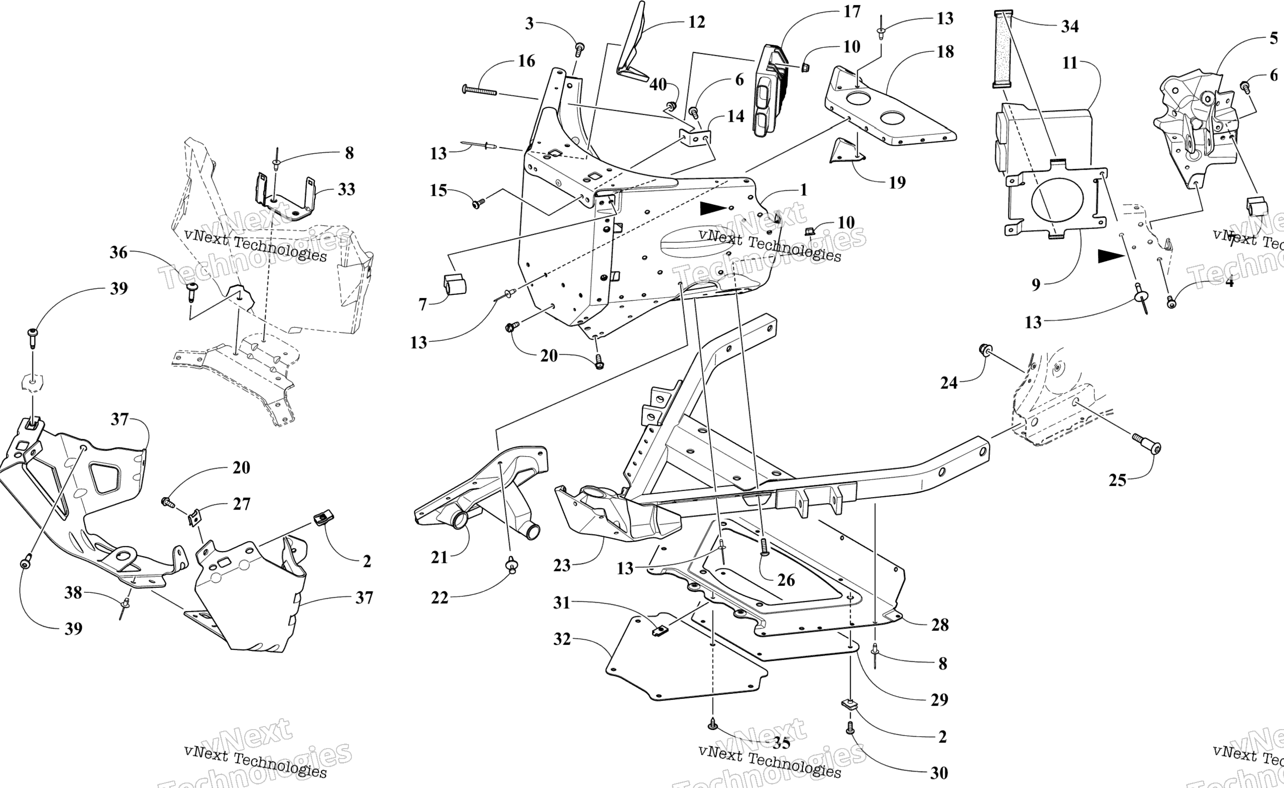 Передняя часть Frame Assembly