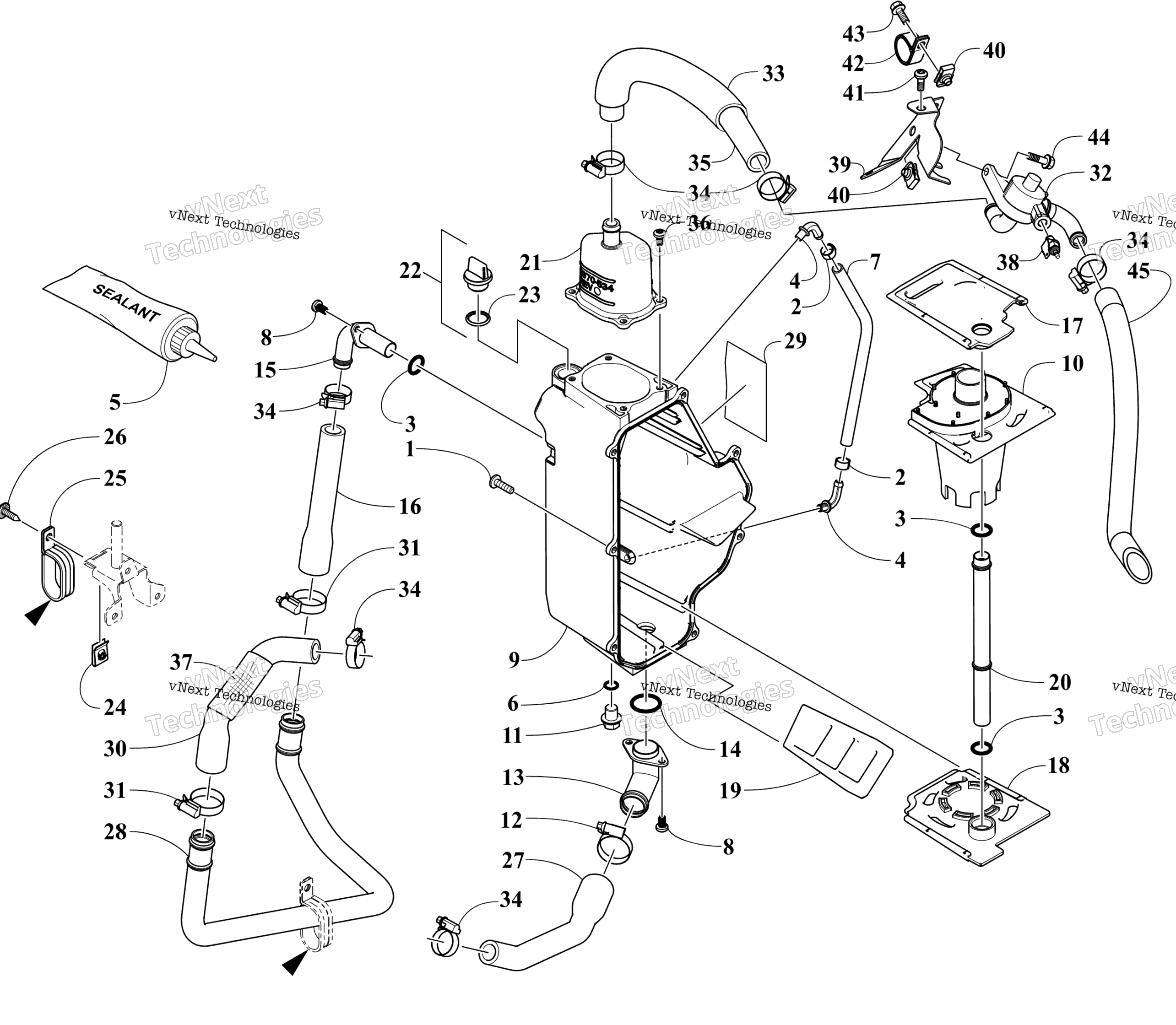 масляный Tank Assembly
