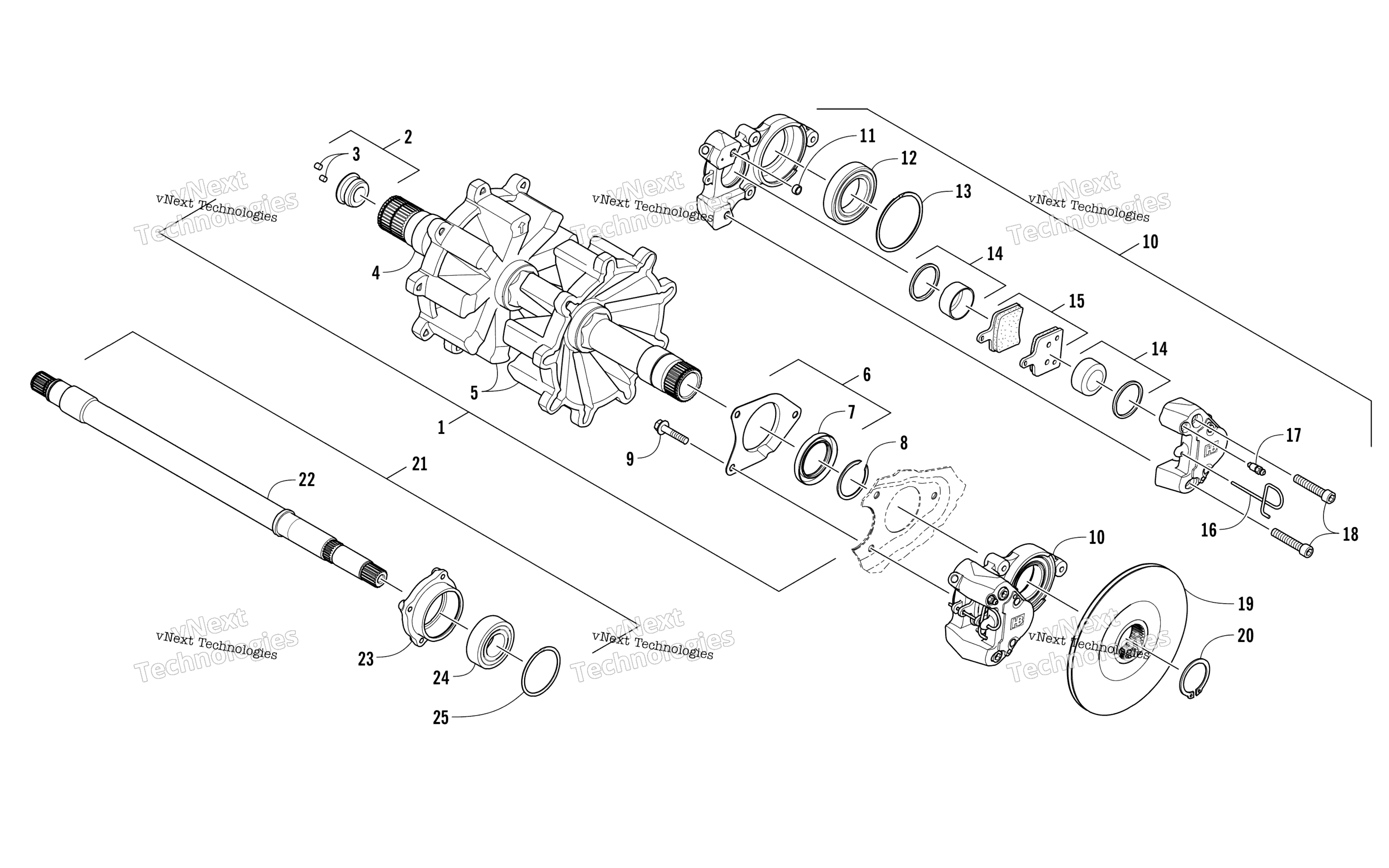 Привод Train Shafts And Brake Assemblies