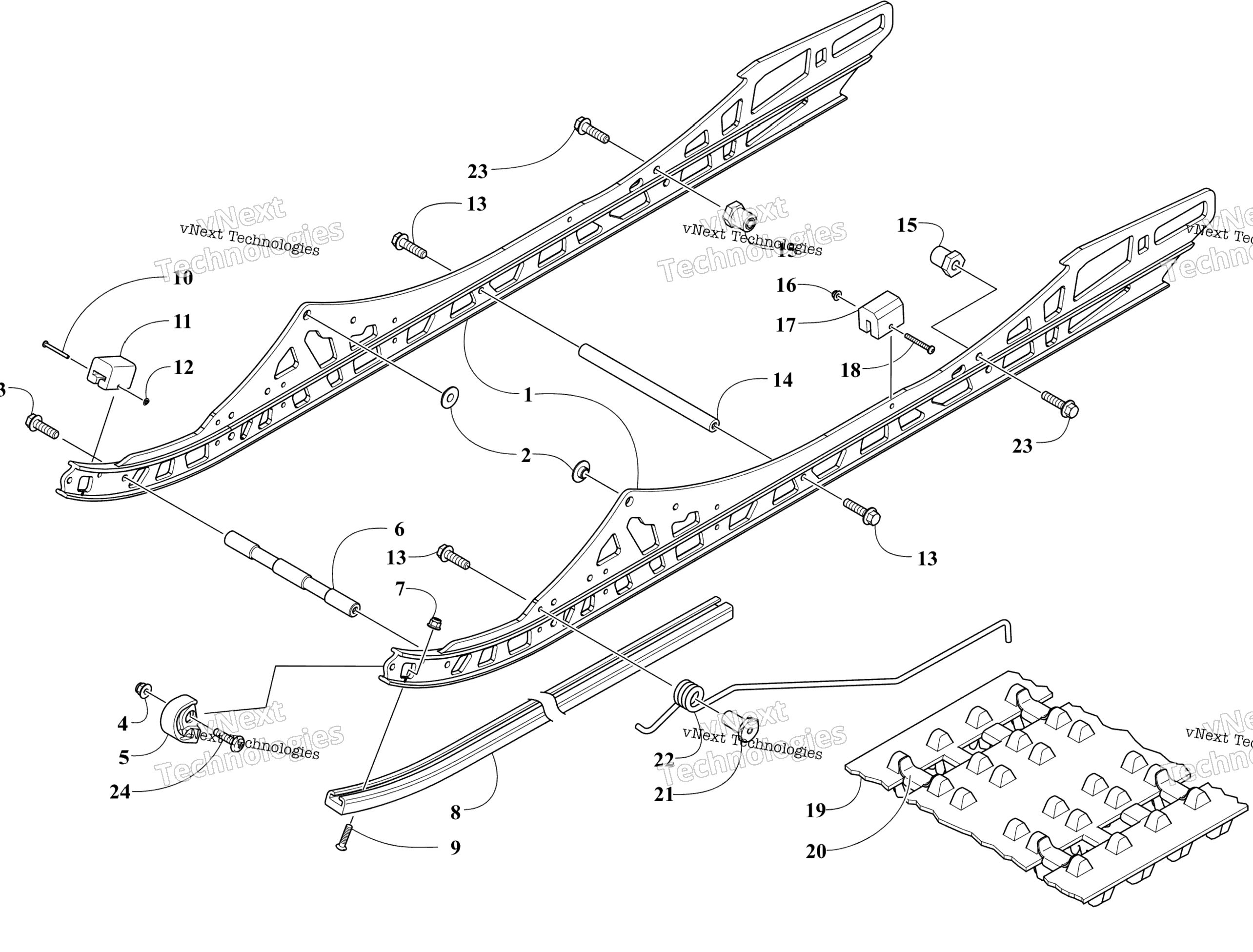 Slide Rail и Track узел