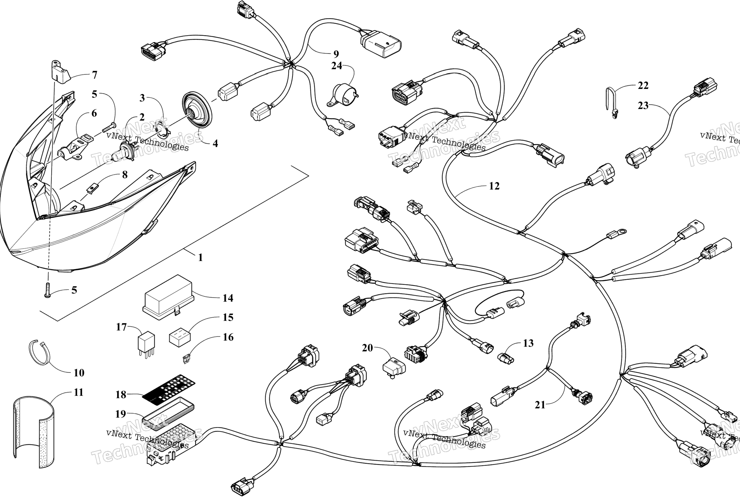 Фара And Wiring Assemblies