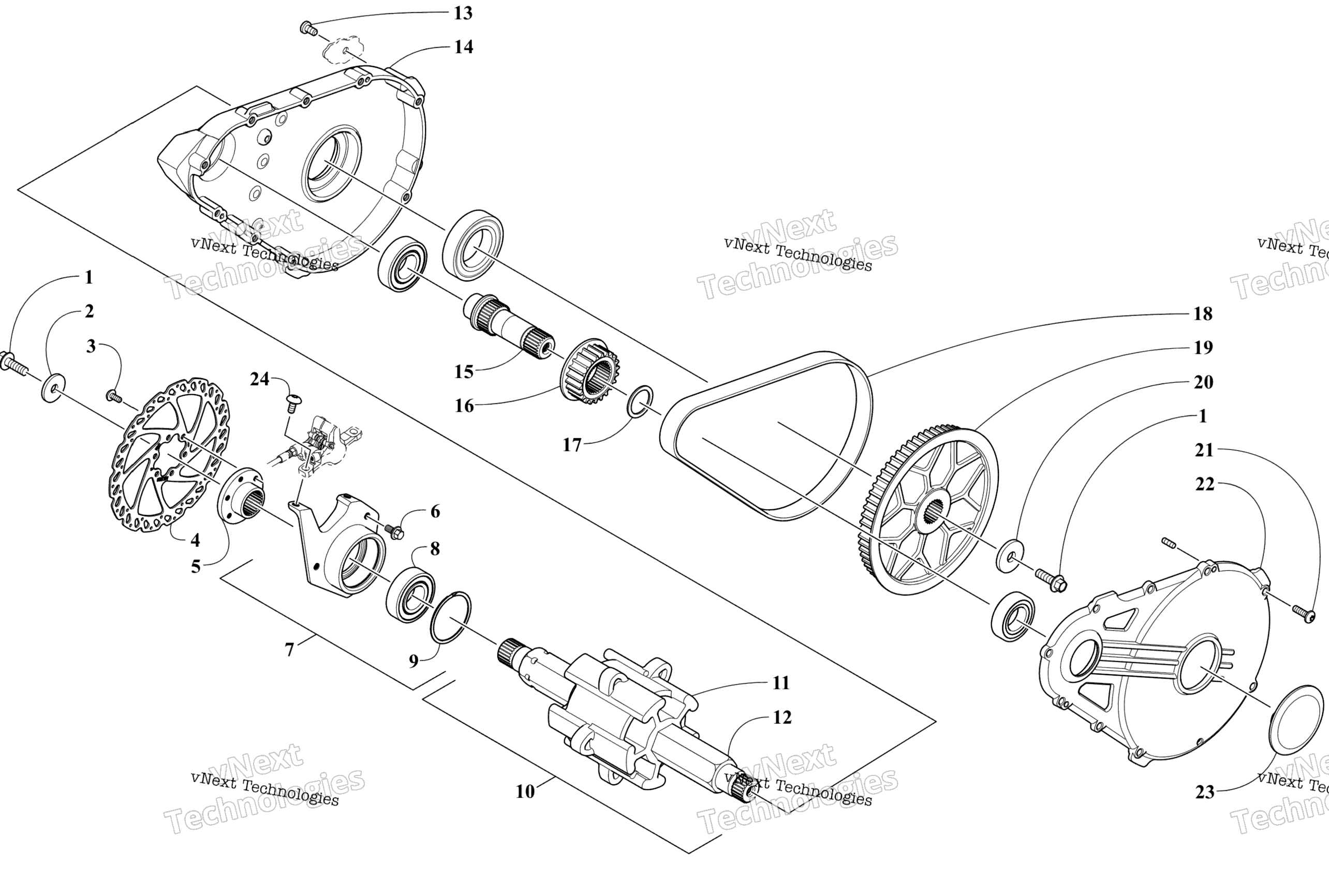 Привод Train Shaft And Brake Assemblies