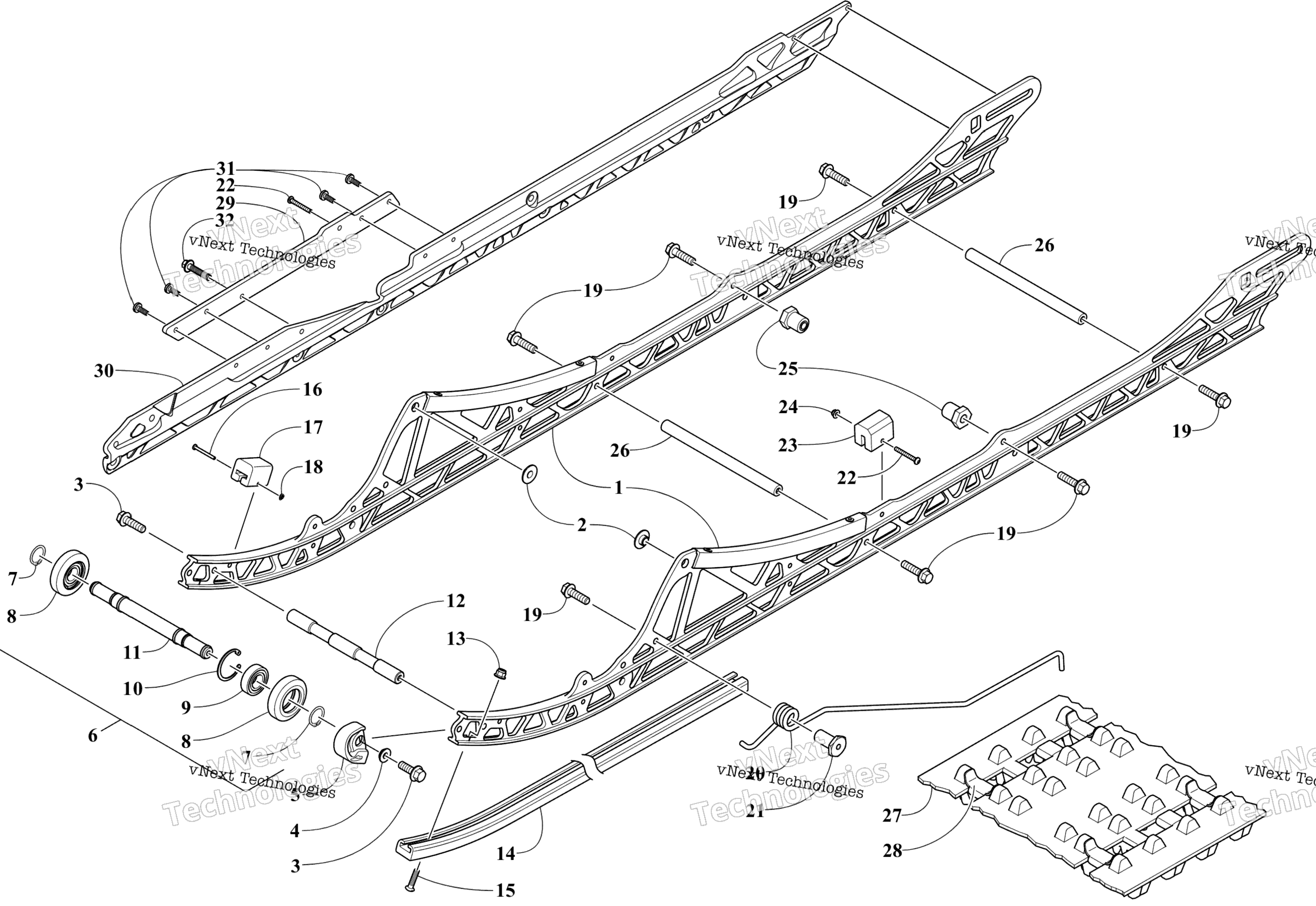 Slide Rail и Track узел