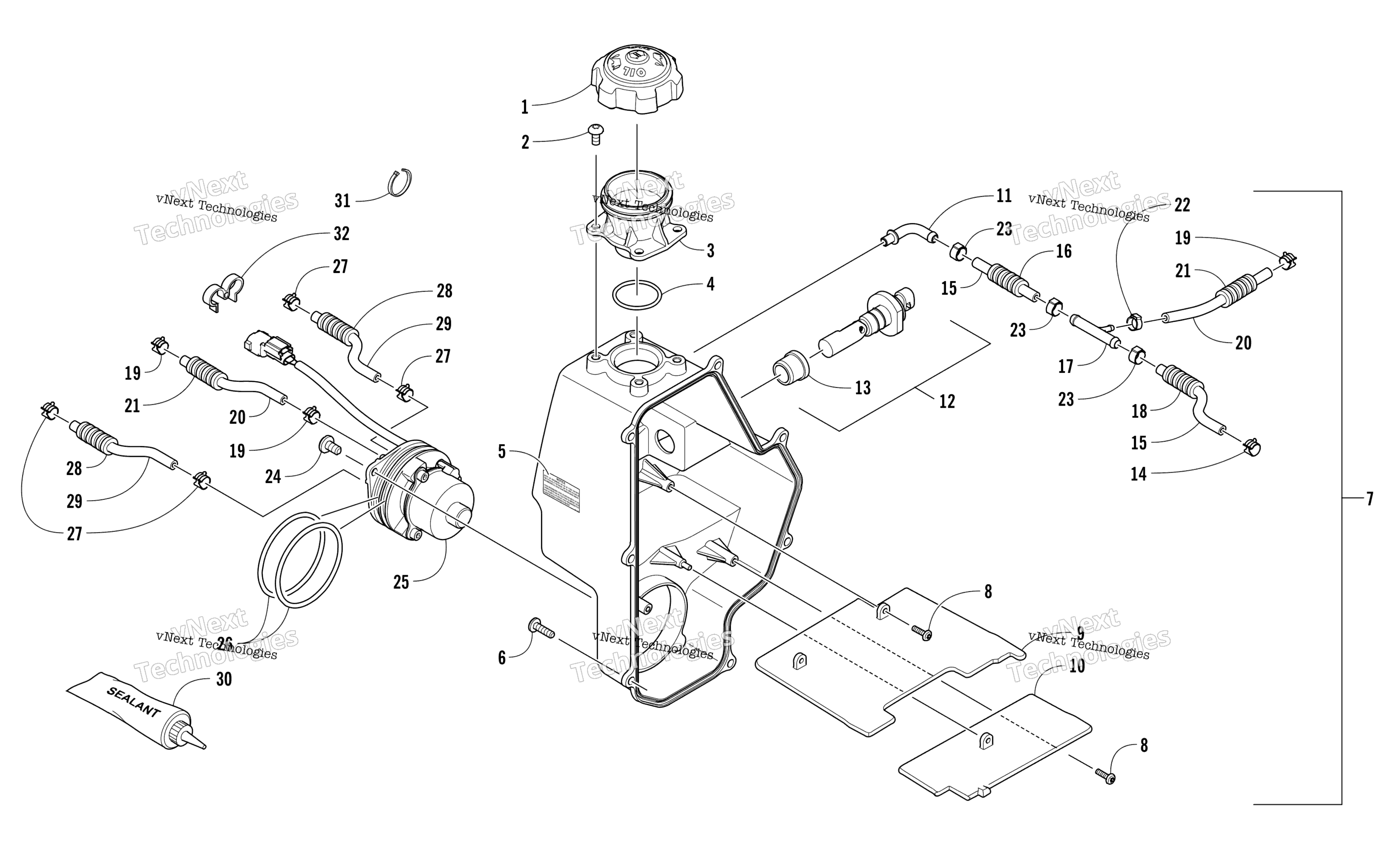 масляный Tank Assembly