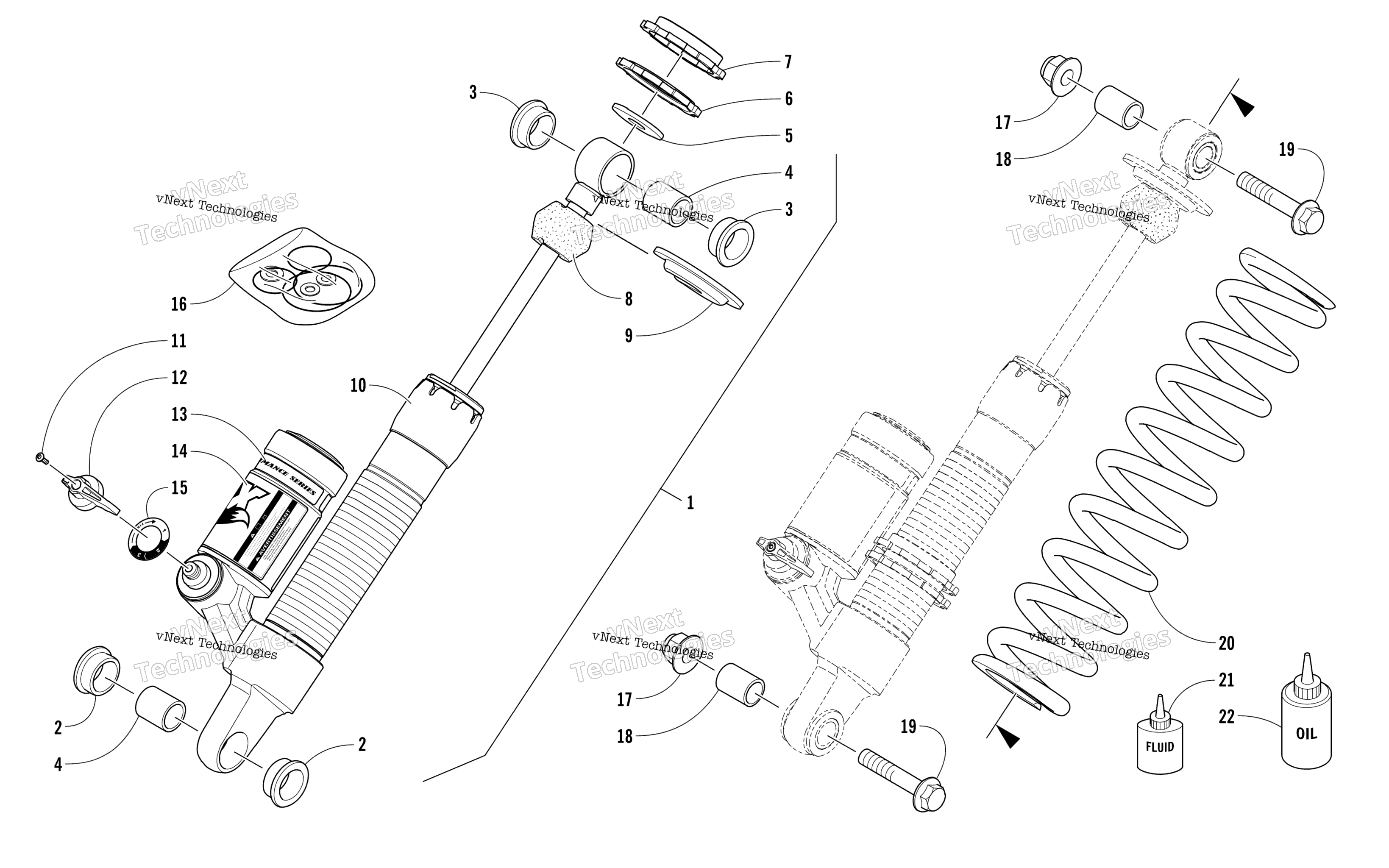 Задняя часть Suspension Rear Arm Shock Absorber