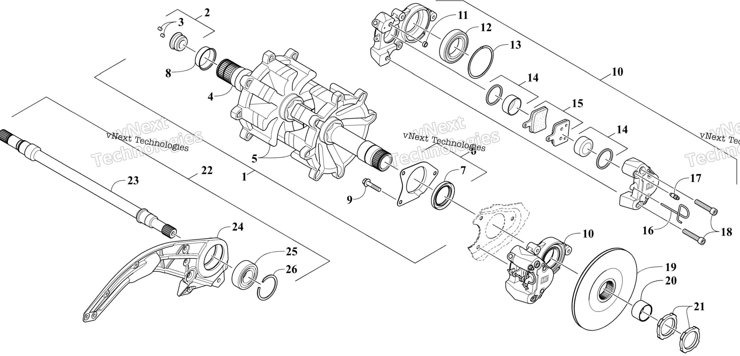 Привод Train Shafts And Brake Assemblies