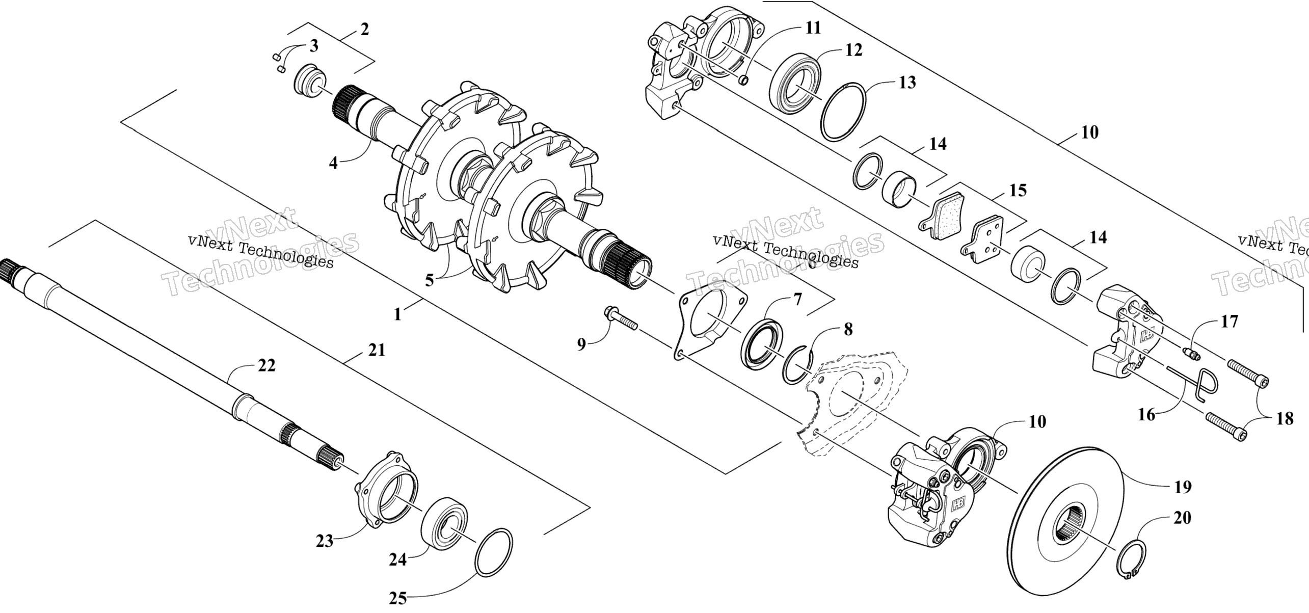 Привод Train Shafts And Brake Assemblies