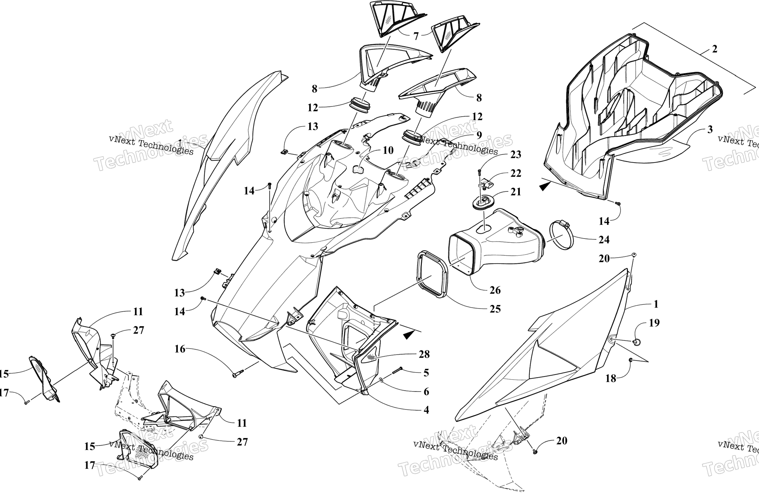 Капот And Air Intake Assembly