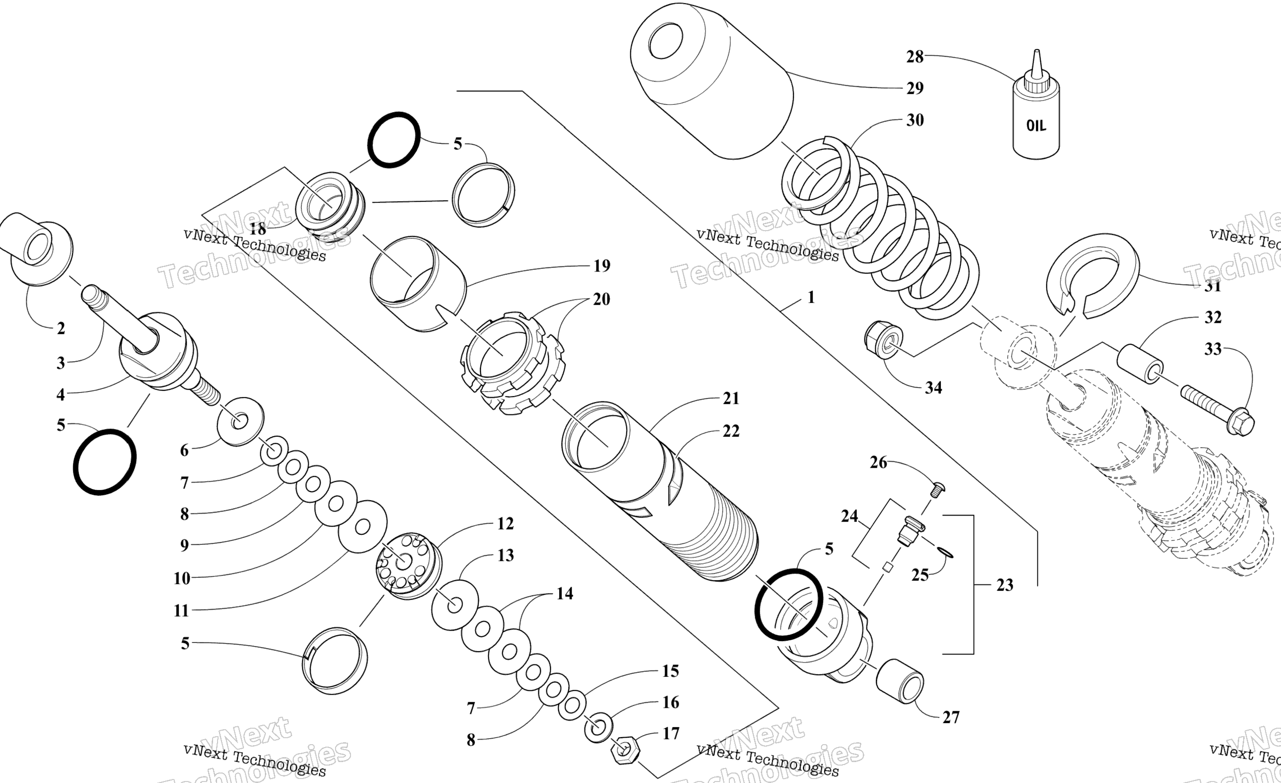 Задняя часть Suspension Front Arm Shock Absorber