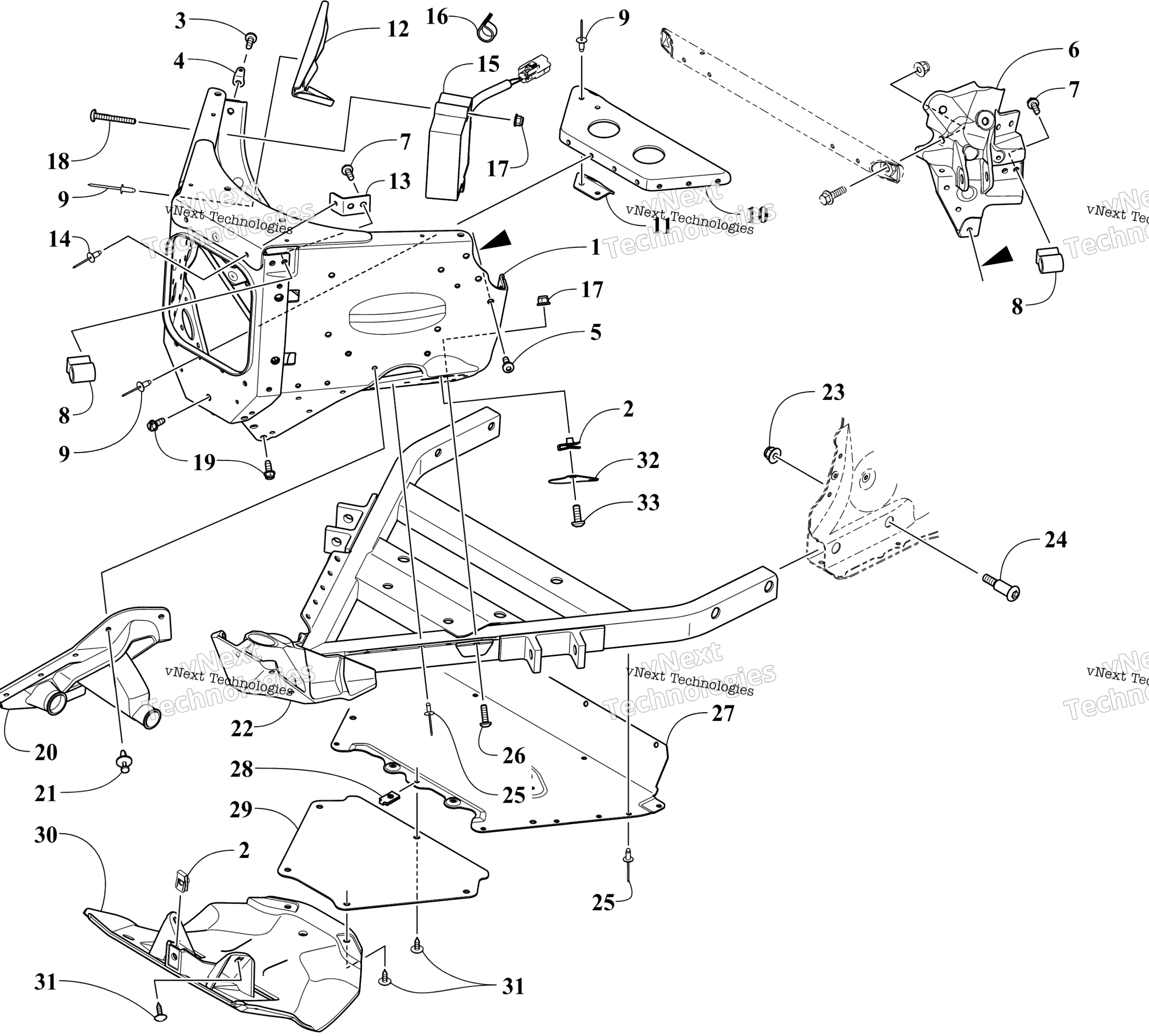Передняя часть Frame Assembly