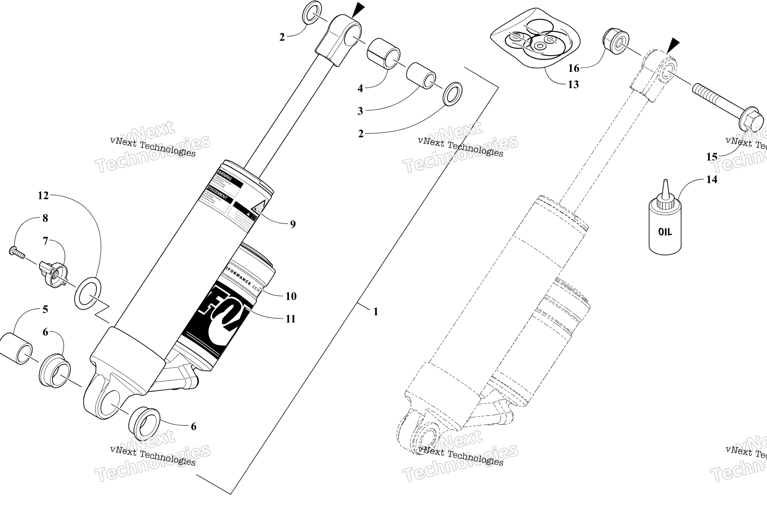 Задняя часть Suspension Rear Arm Shock Absorber