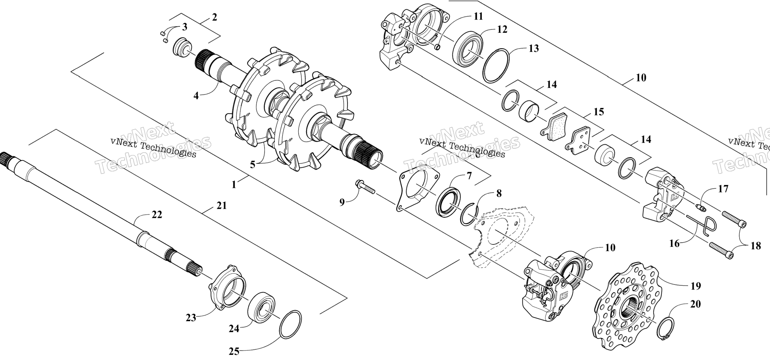 Привод Train Shafts And Brake Assemblies