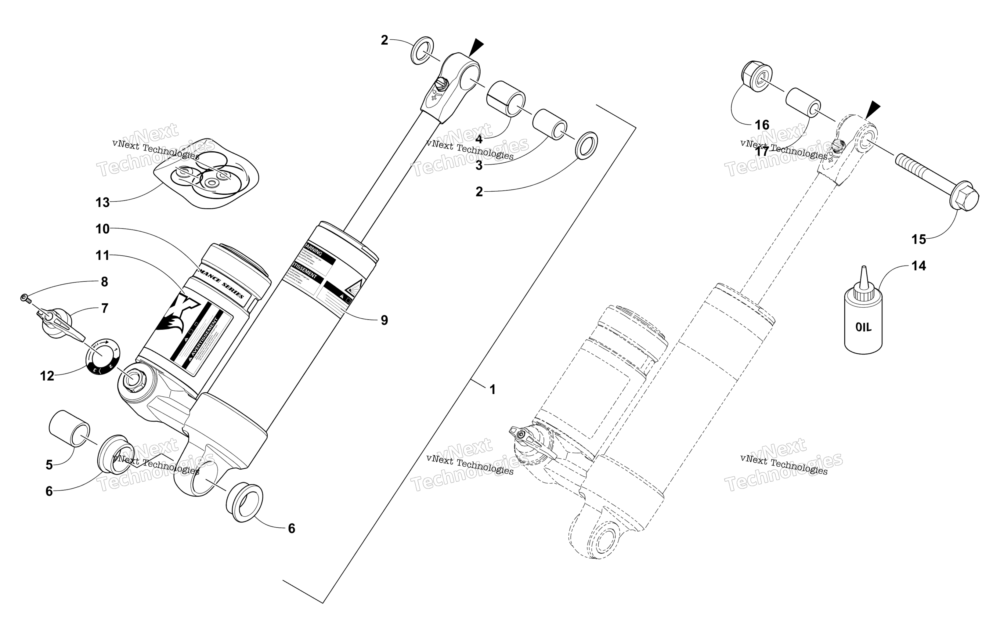 Задняя часть Suspension Rear Arm Shock Absorber