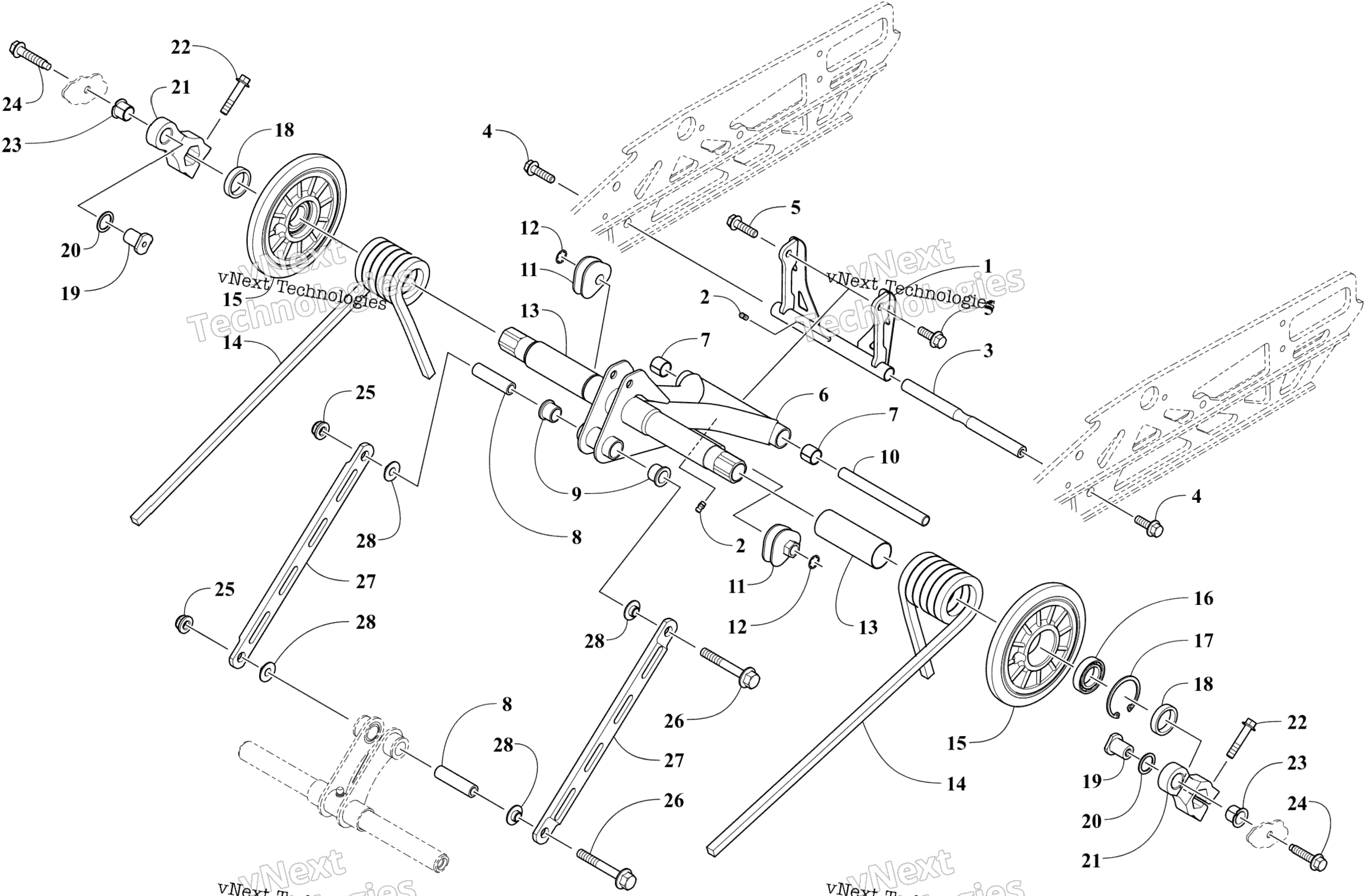 Задняя часть Suspension Rear Arm Assembly
