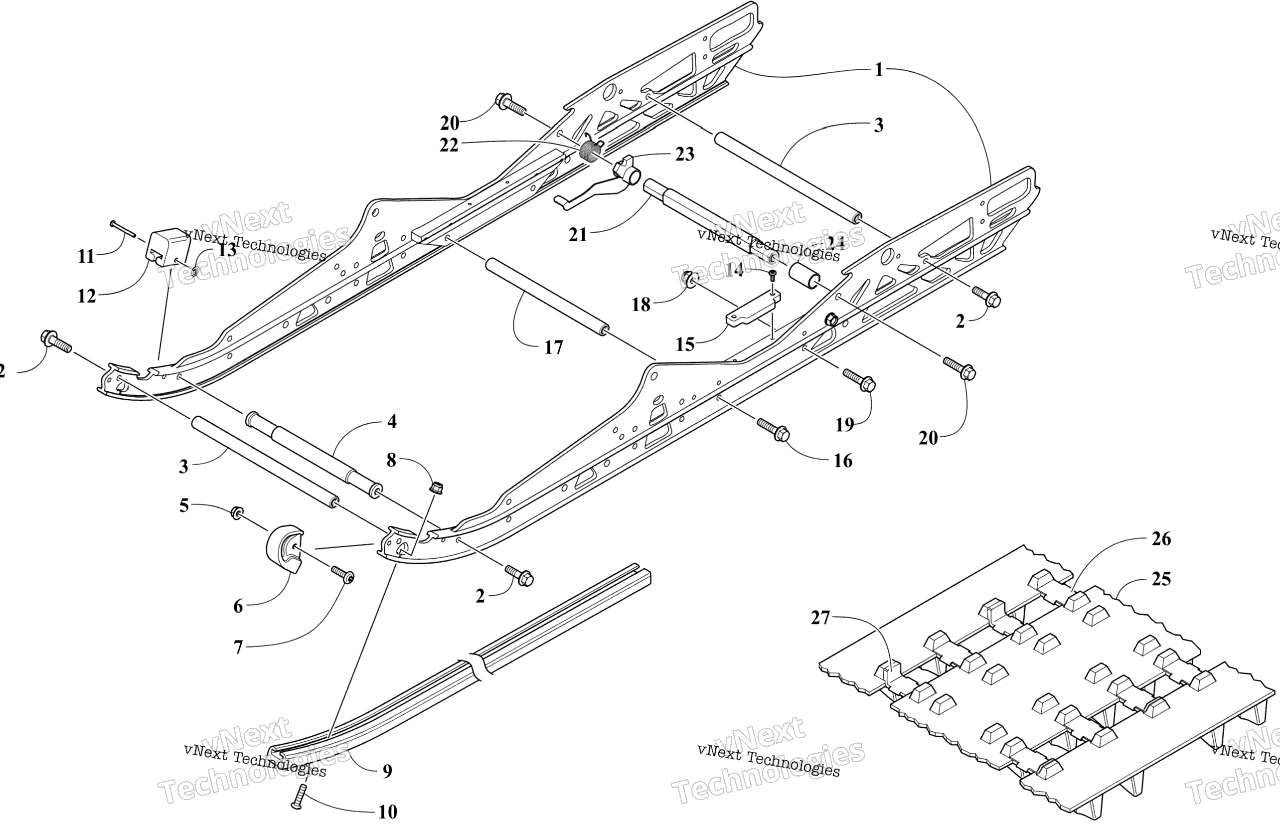 Slide Rail и Track узел