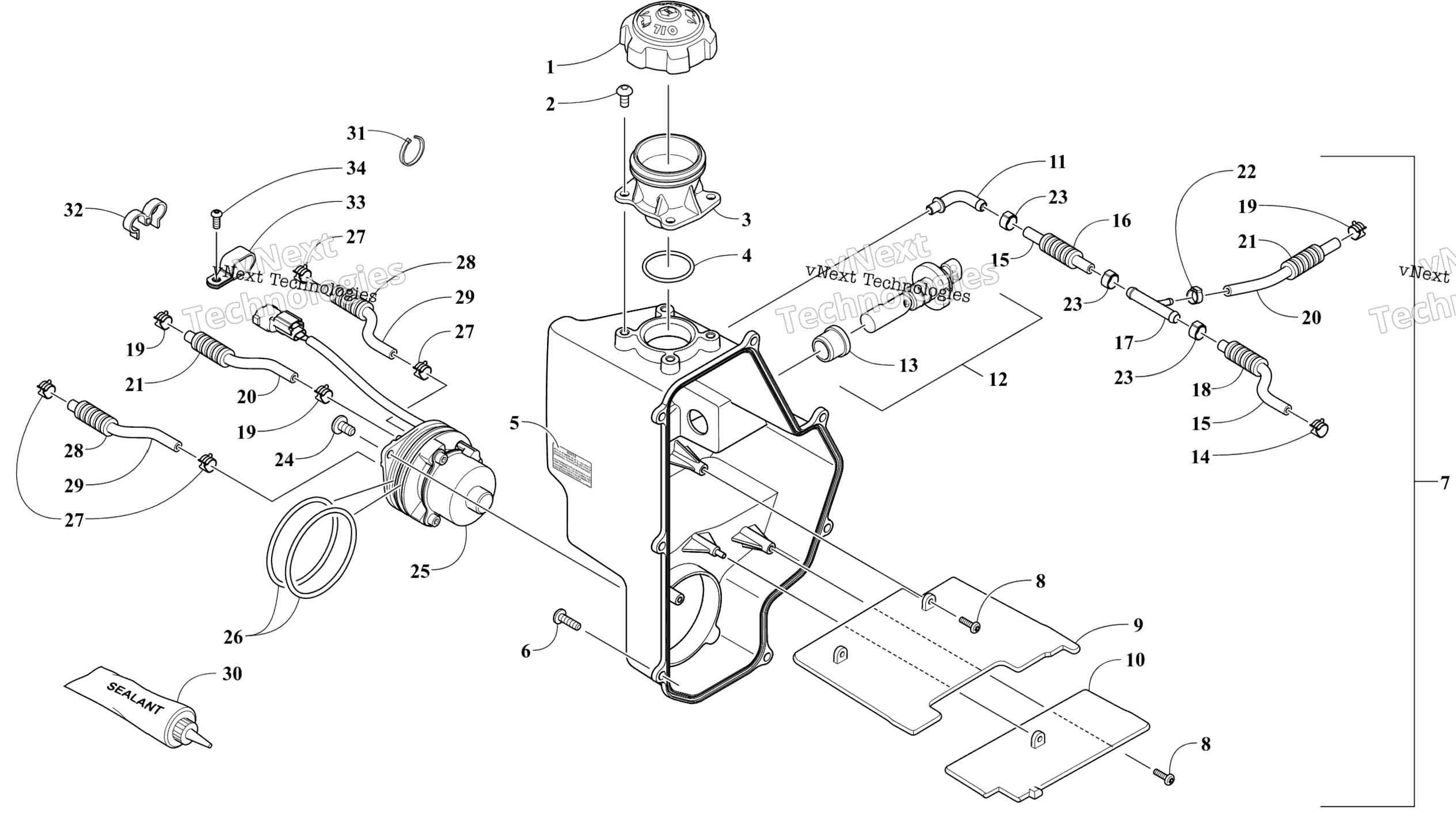 масляный Tank Assembly